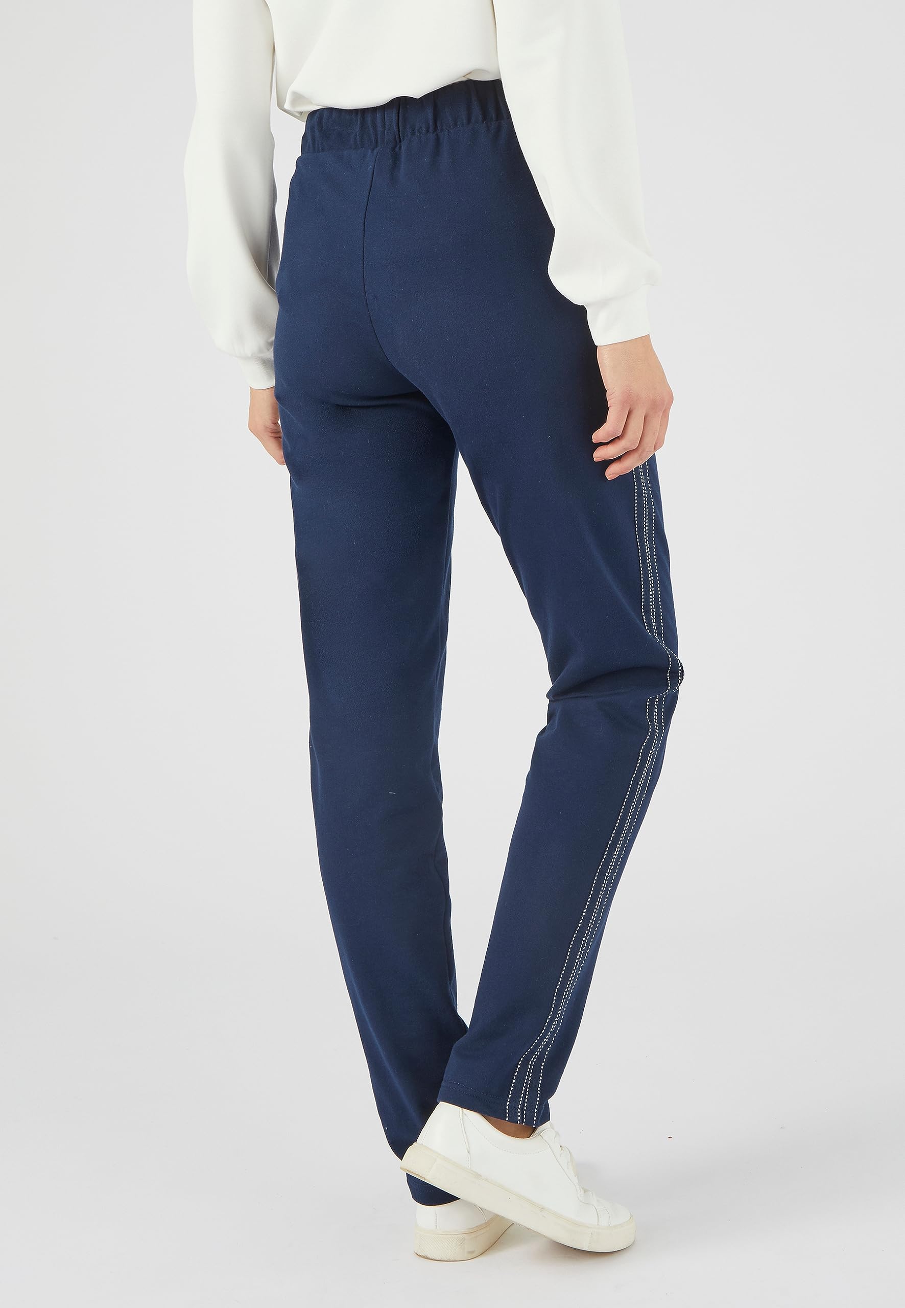 Damart Prêt-à-porter Pantaloni da jogging da donna jogger marrone beige melange taglia 40