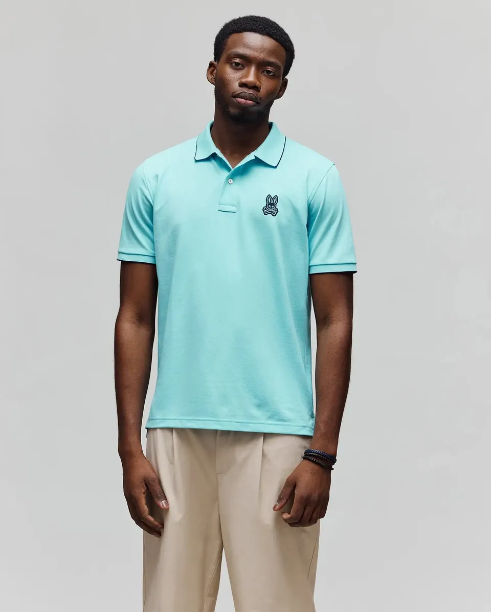 Psycho Bunny Men's Polos Lachlan polo piqué sabbia regular cotone Pima