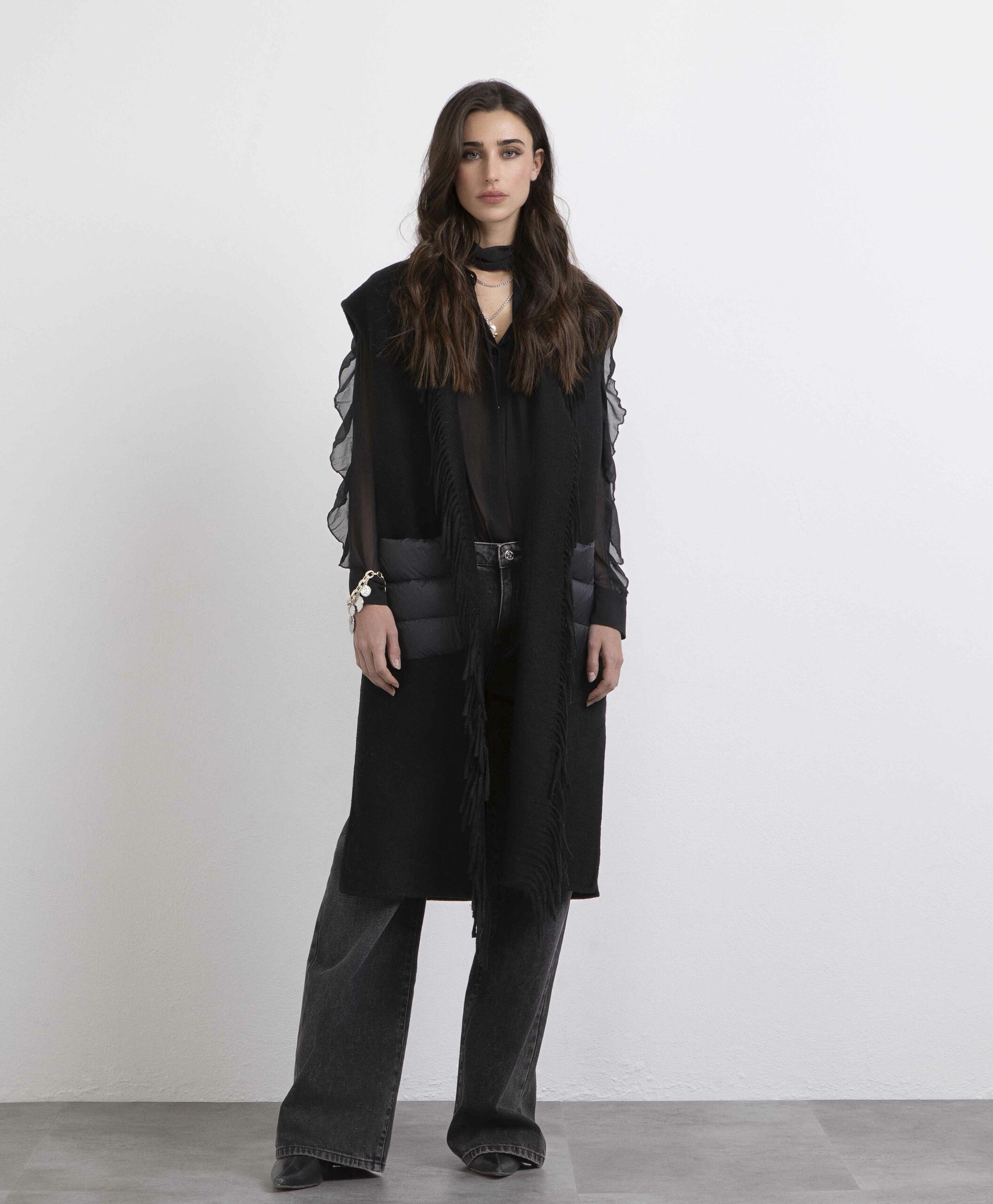 Markup Donna Giacche & Giubbotti Gilet con tasconi e frange