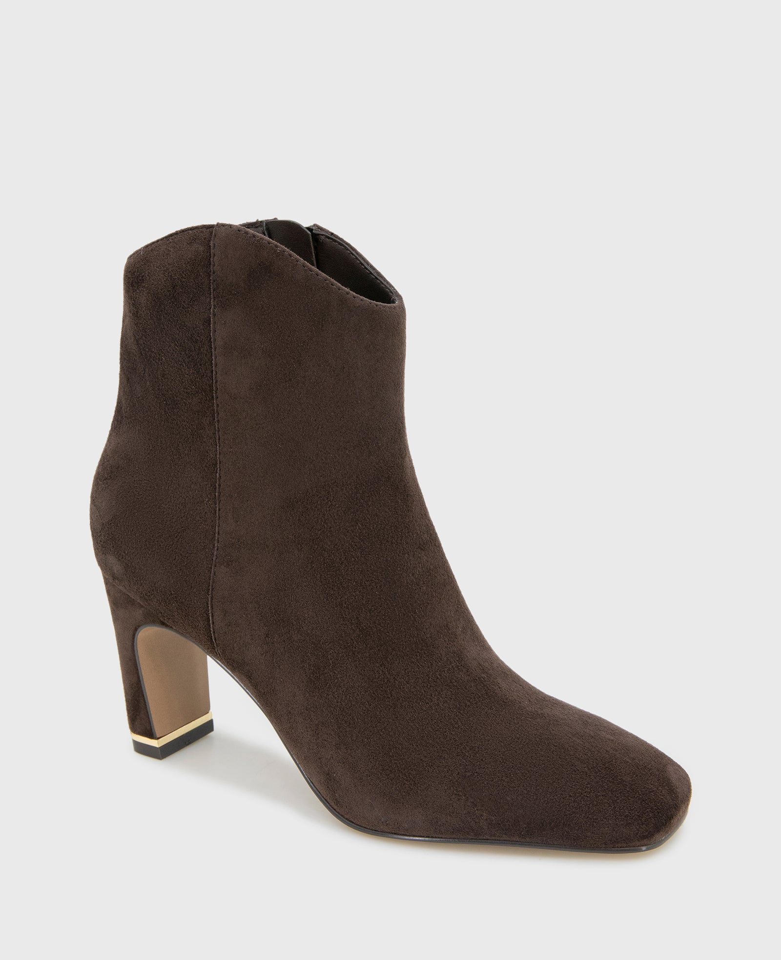 Kenneth Cole Reaction Grizelda Suede Heel Boot stivaletti Chocolate in camoscio