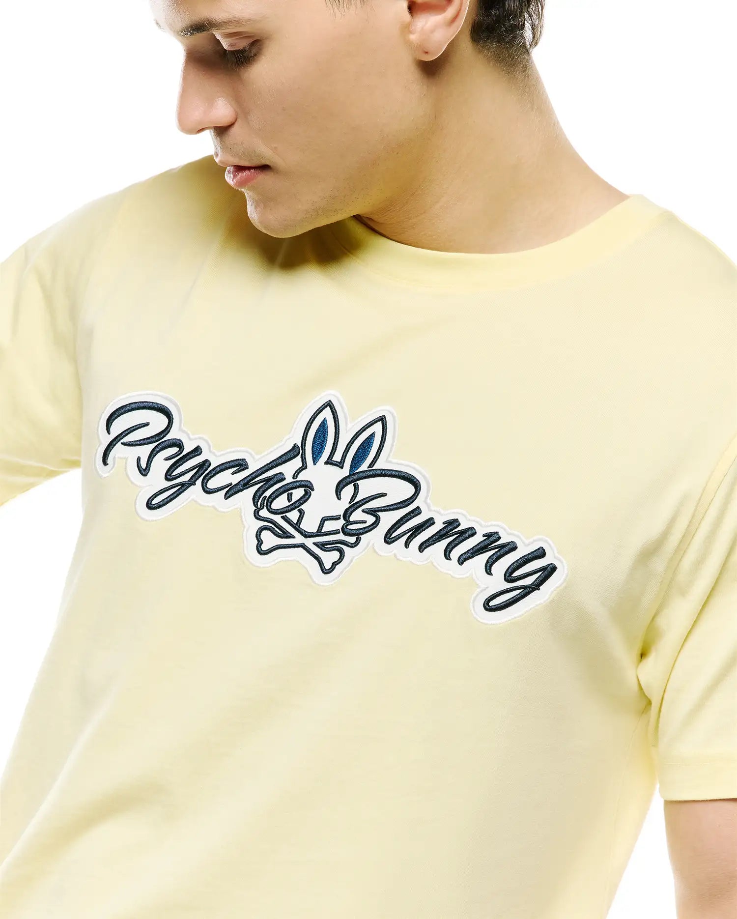 Psycho Bunny Men's Tees MENS JAYDON PIMA COTTON LOGO TEE MT0200367 T-shirt gialla