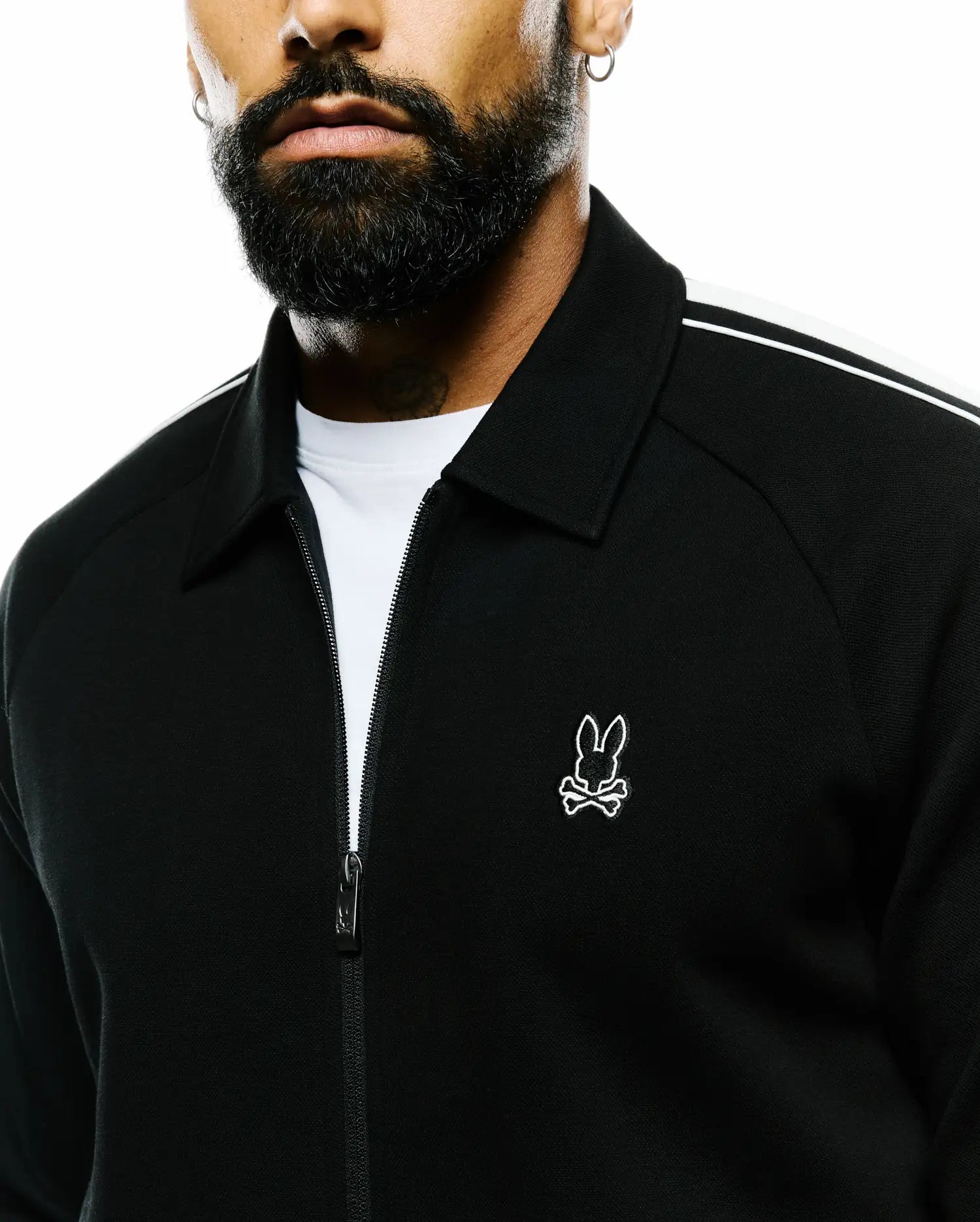 Psycho Bunny Jackets Ceano Track Jacket MT0500206 giacca nera