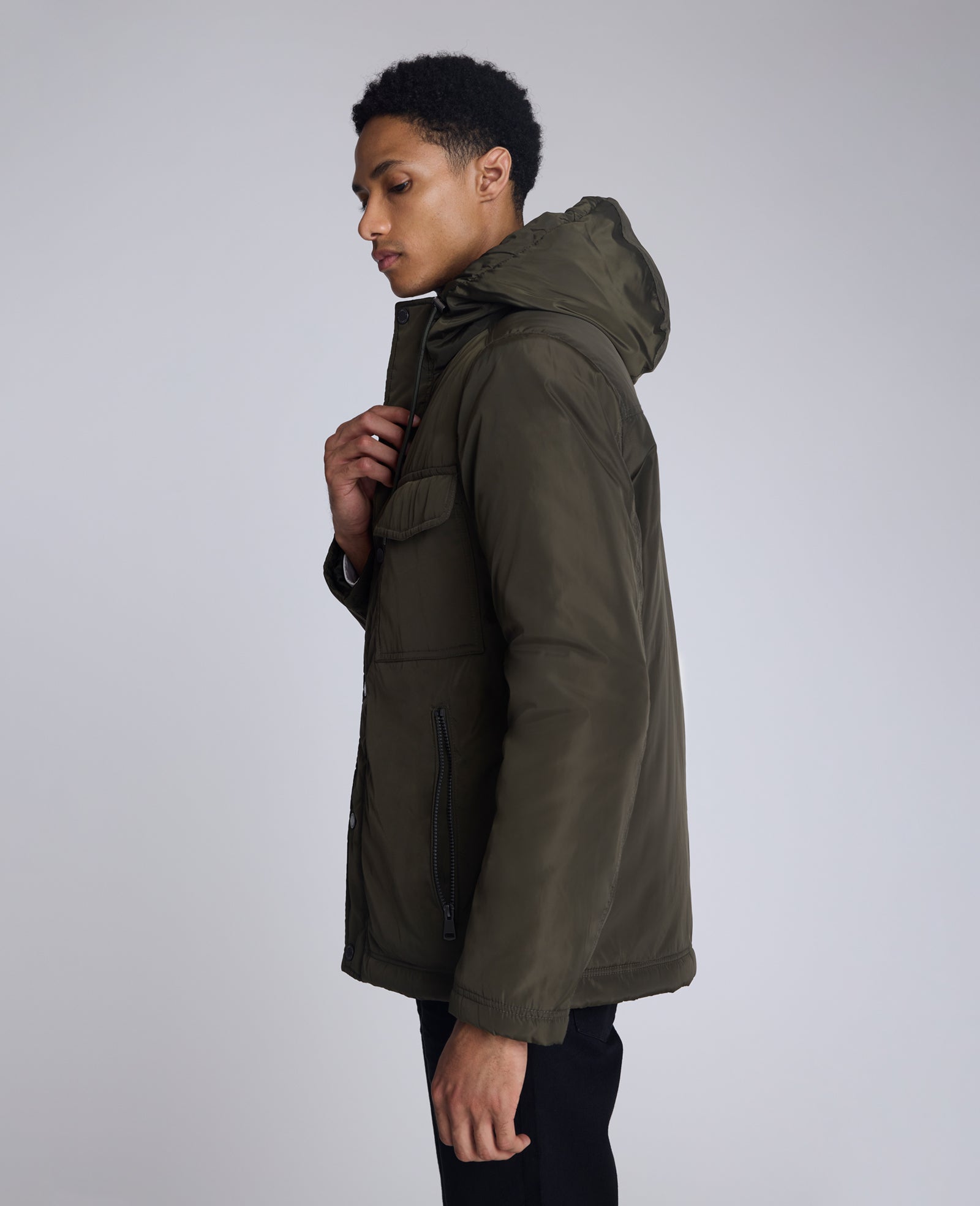 Kenneth Cole Reaction Clothing Utlilty Rain giacca oliva S