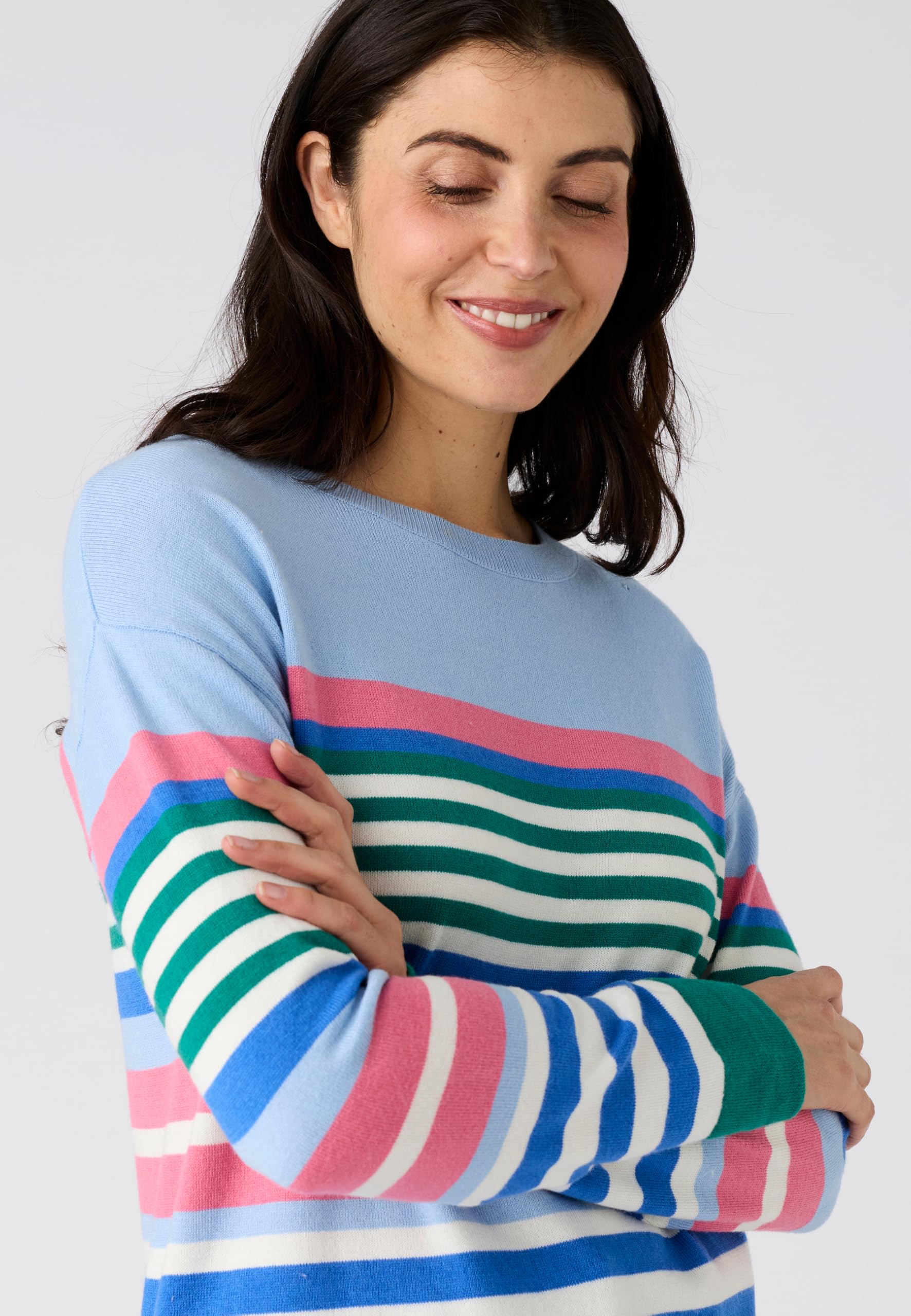 Damart Prêt-à-porter Maglione a righe da donna maglione ampio lana
