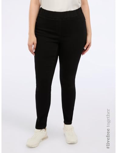 Fiorella Rubino Jeans Jeggings Total Black 46 Plus e 48 Plus
