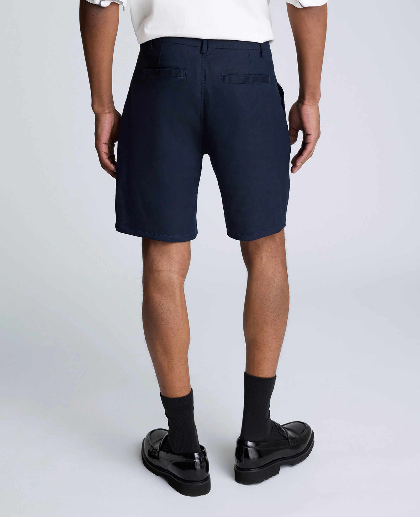 Kenneth Cole Reaction Performance Pleated Linen Short bermuda navy in lino