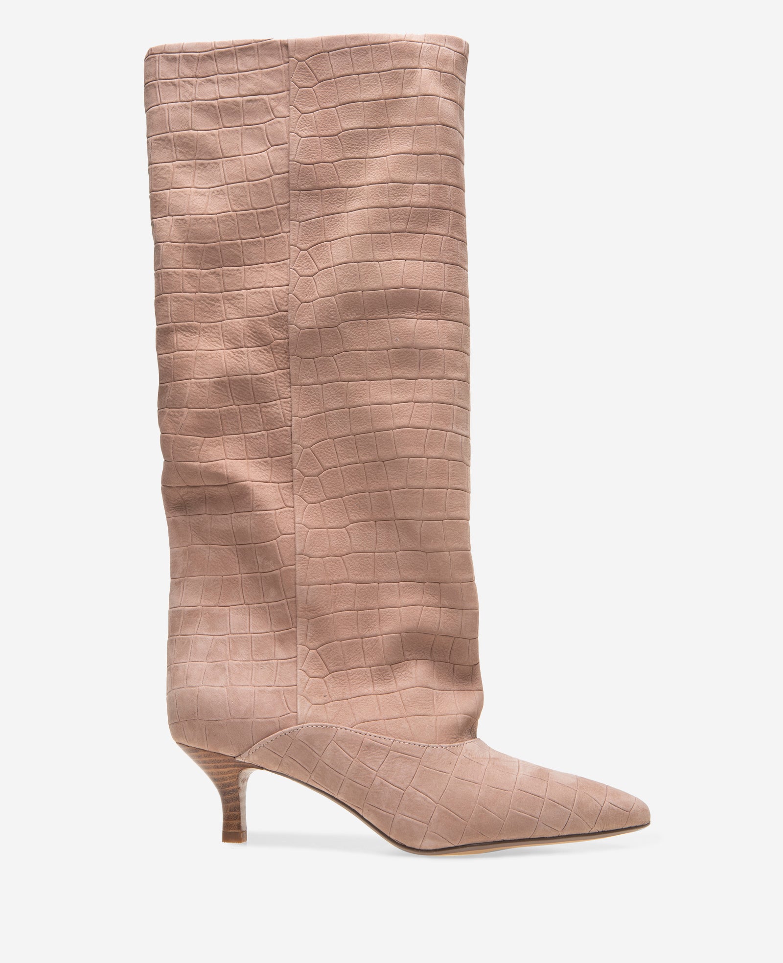 Kenneth Cole Reaction Shoes Brisbane Croco Suede Tall Shaft Boot stivale taupe