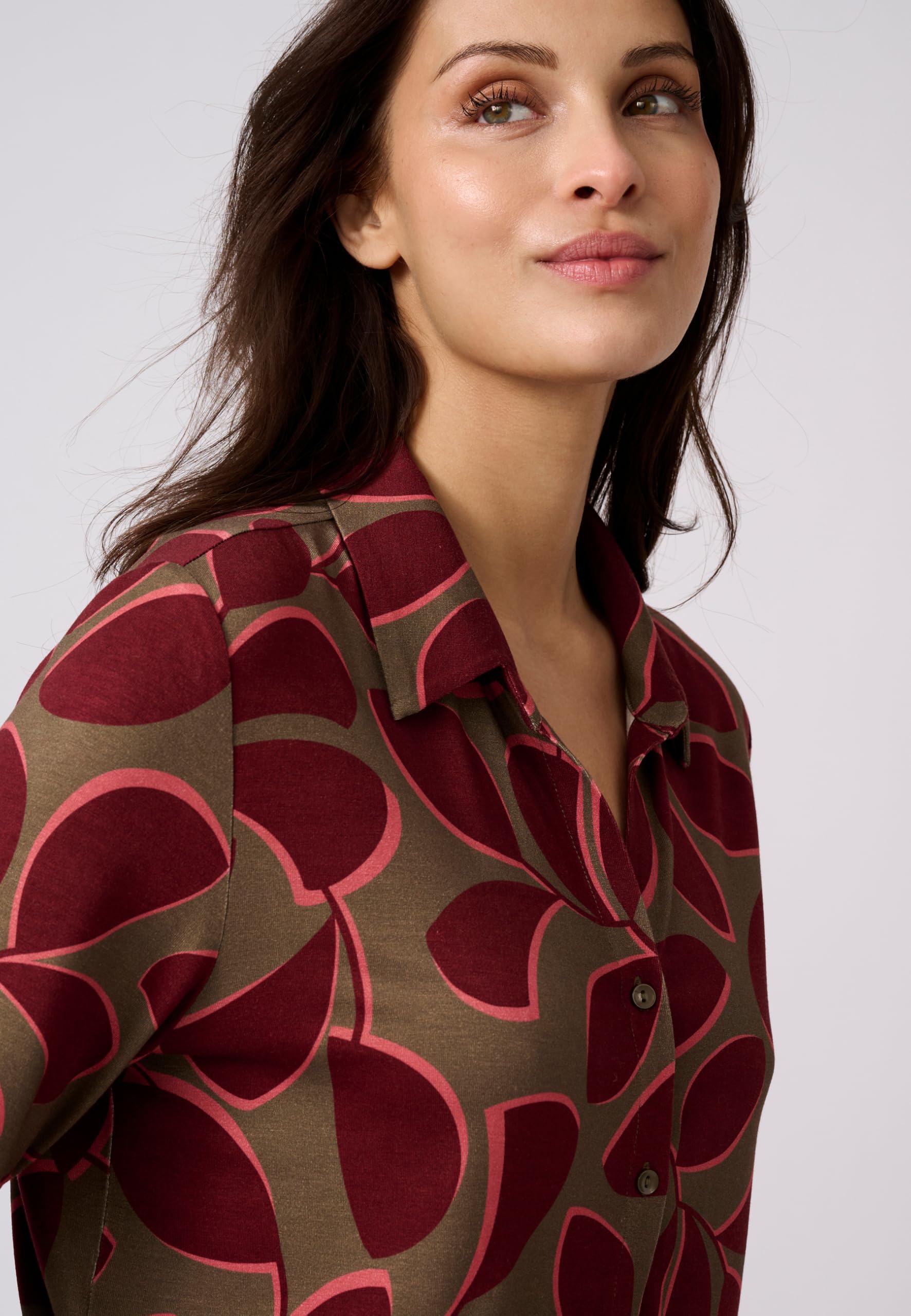 Damart Prêt-à-porter Camicetta Maglia Stretch verde donna