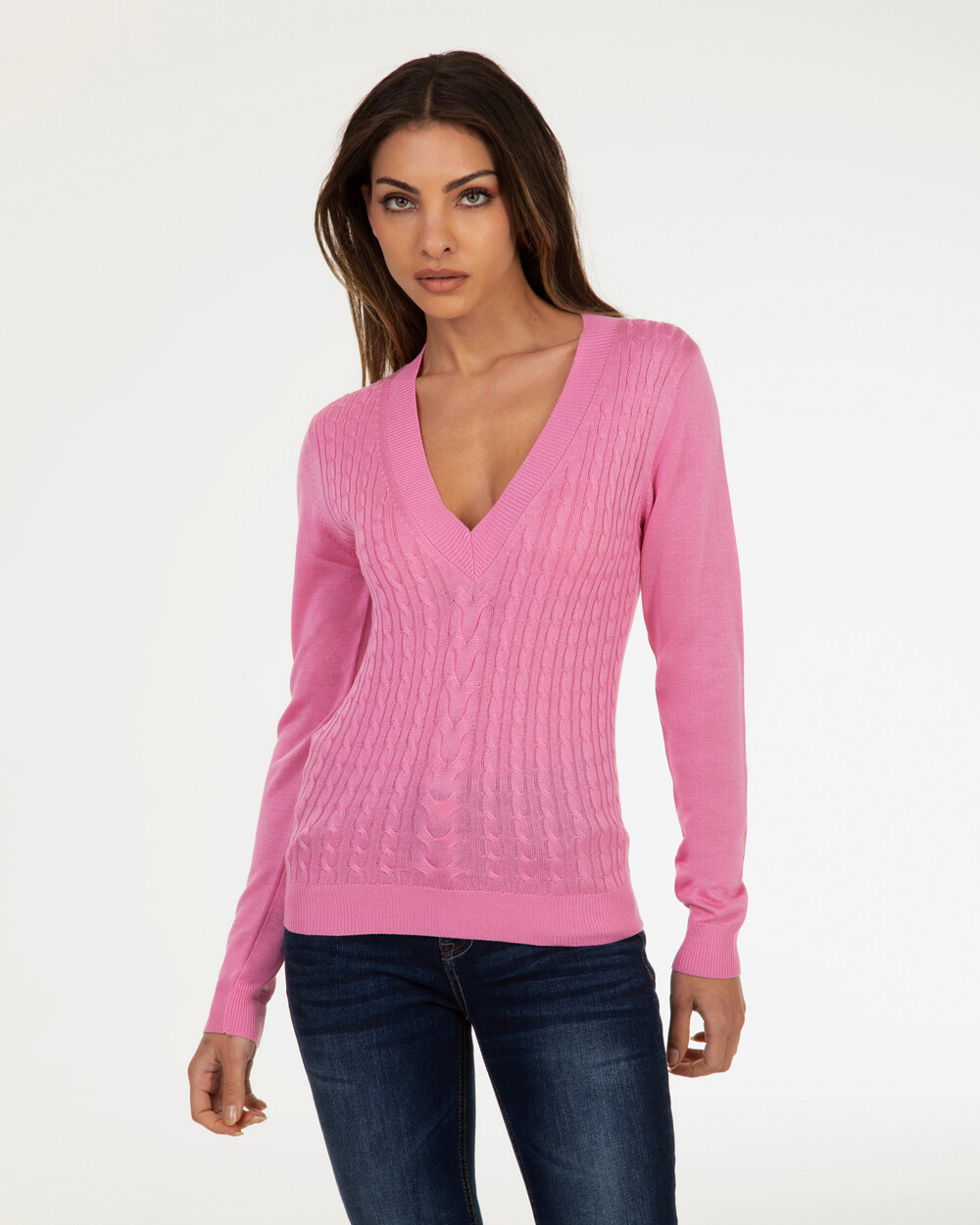Markup Donna Maglieria Maglia manica lunga a trecce maglia