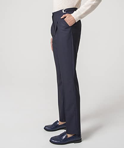 Damart Prêt-à-porter pantaloni donna blu navy 40 taglio ampio