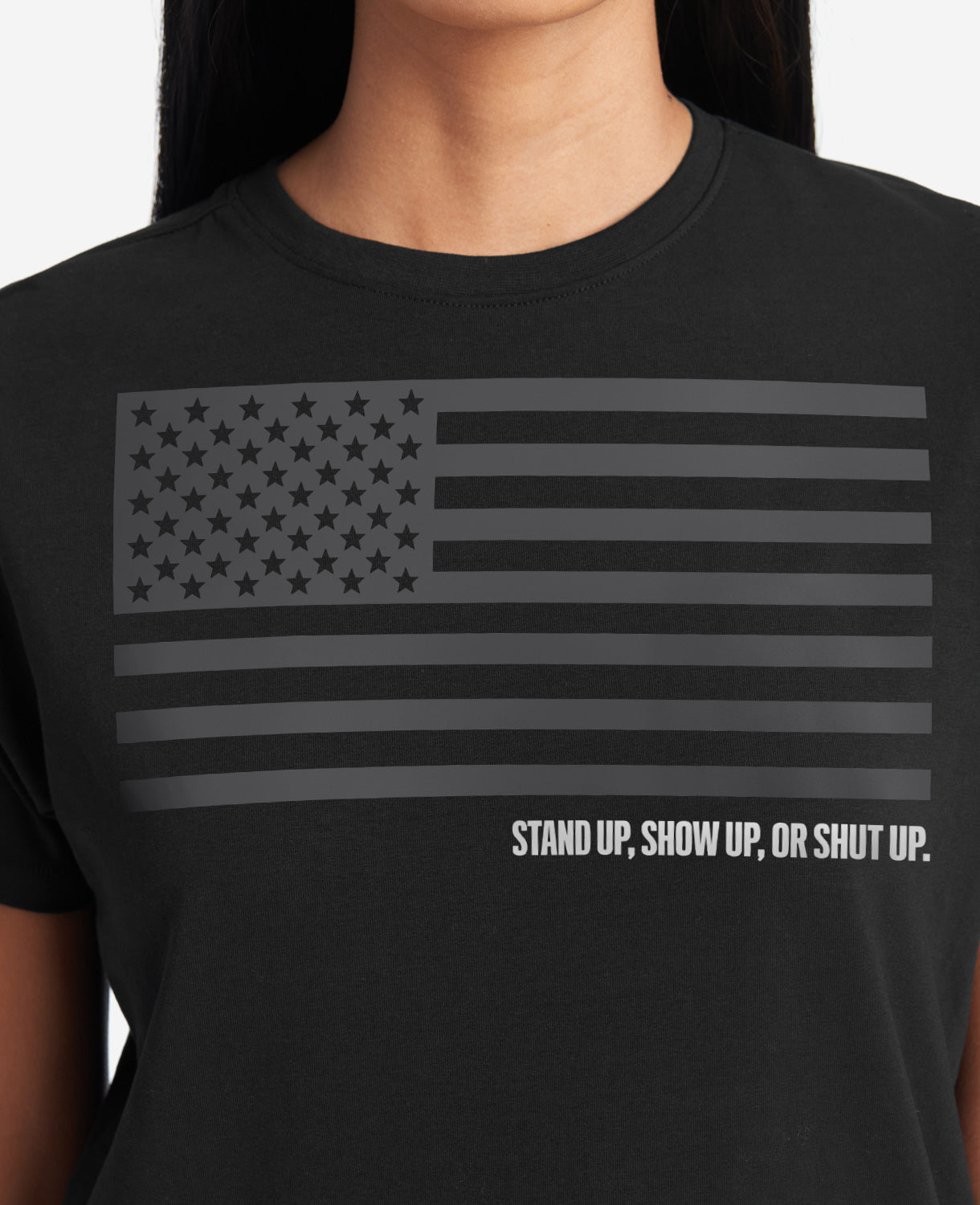 Kenneth Cole Reaction Clothing Site Exclusive Stand Up, Show Up, or Shut Up T-Shirt maglietta nera