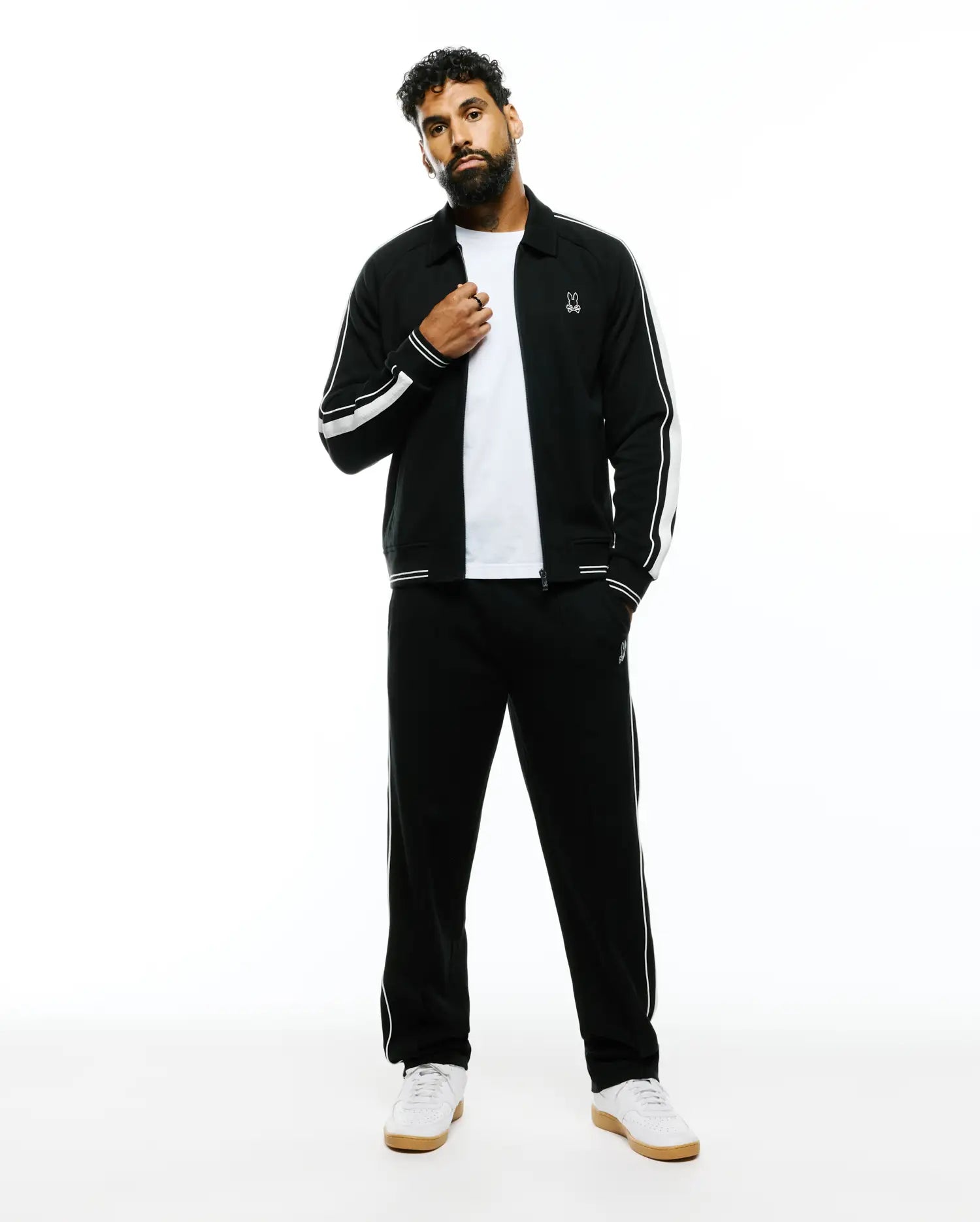 Psycho Bunny Jackets Ceano Track Jacket MT0500206 giacca nera