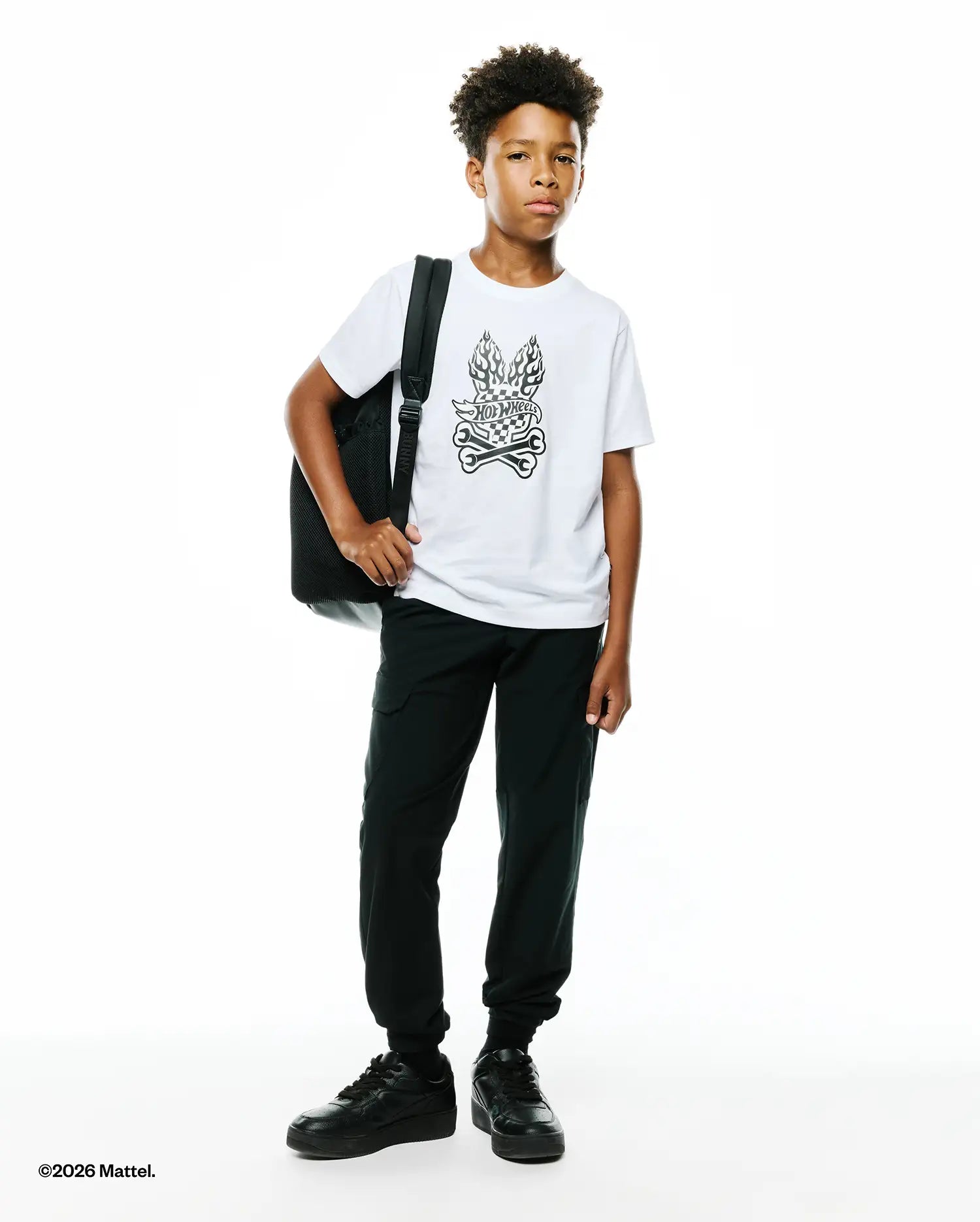 Psycho Bunny Kids Tees Hot Wheels Graphic T-shirt bianca cotone Pima