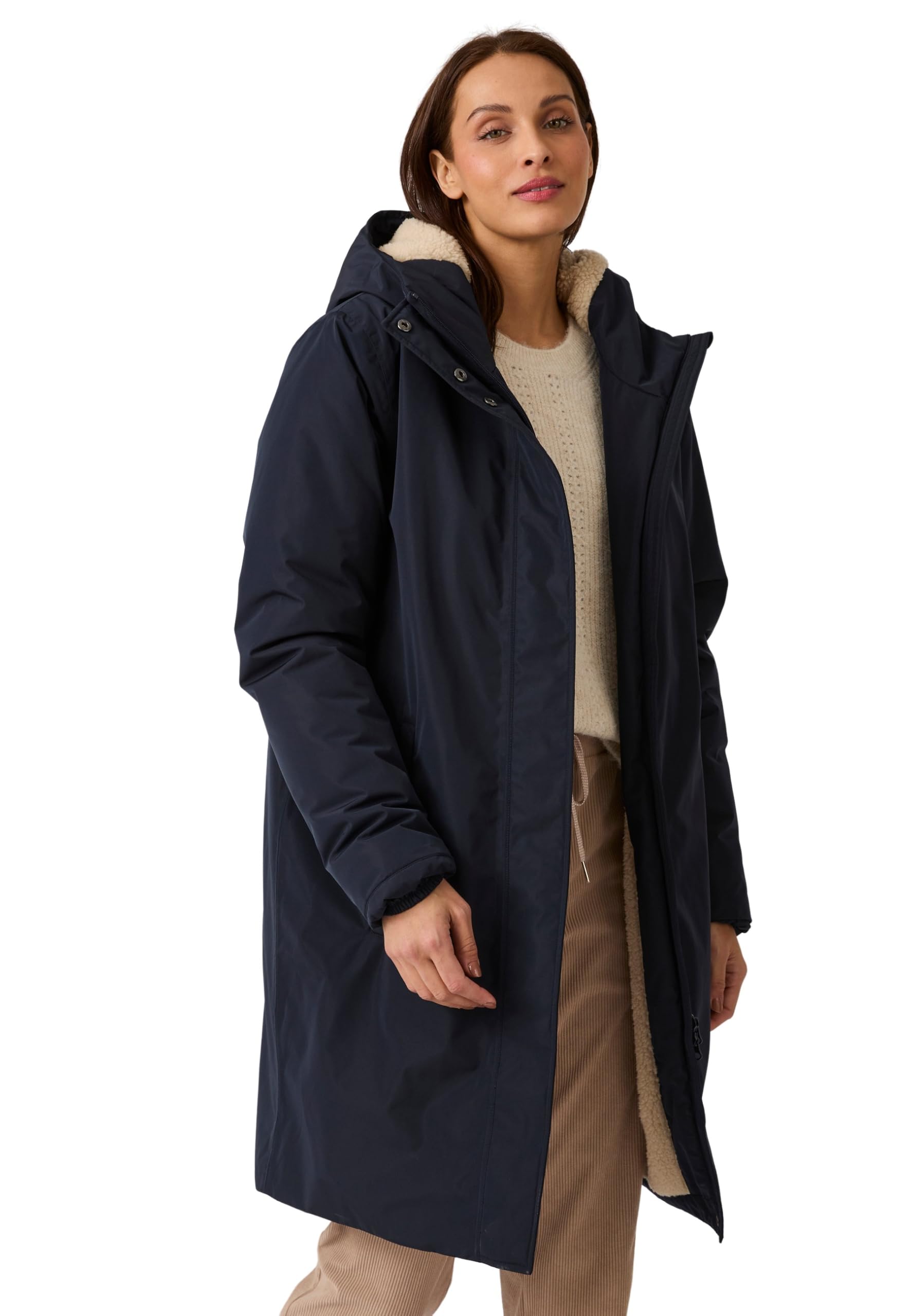 Damart Thermolactyl RainProtect parka donna blu marino e verde kaki