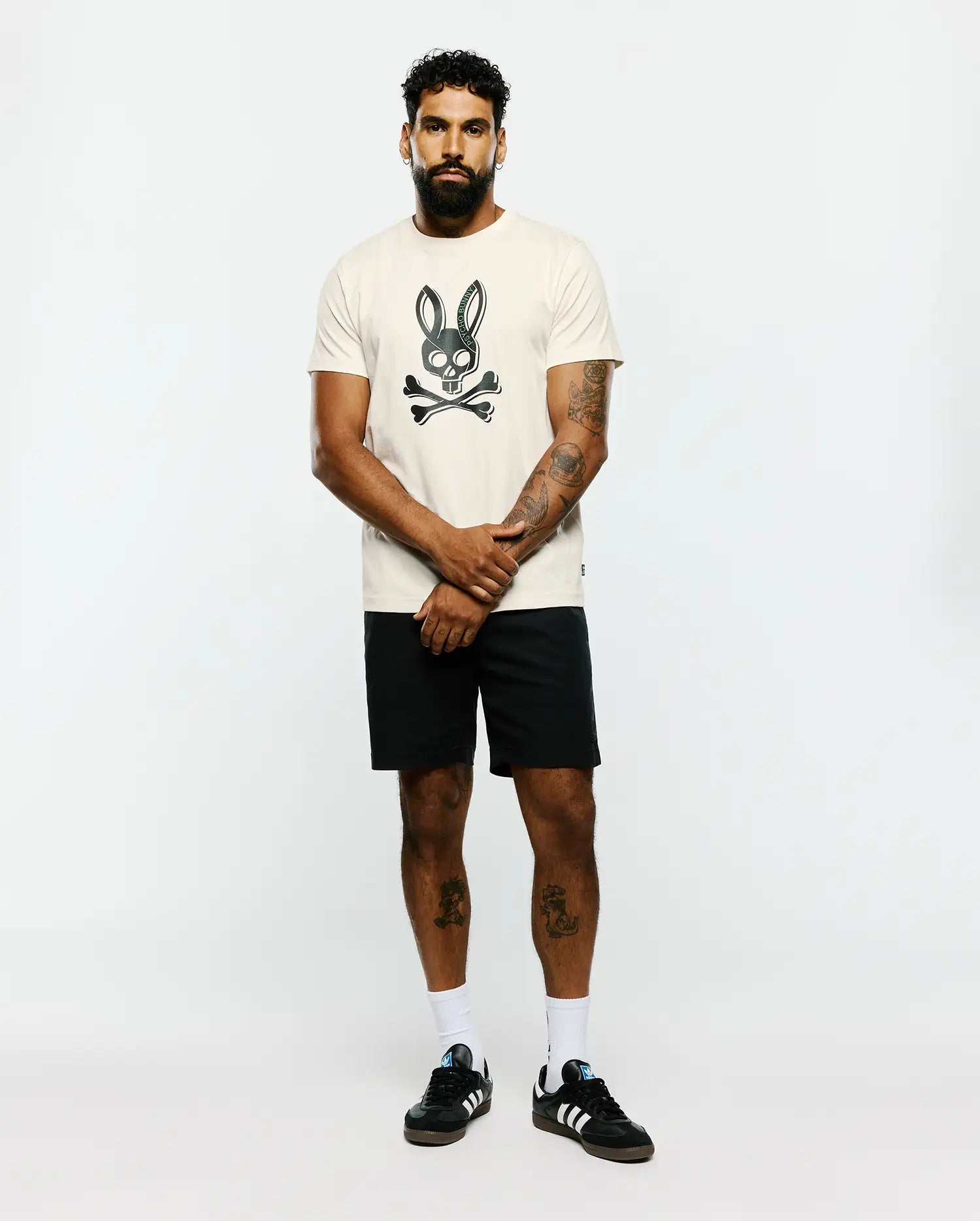 Psycho Bunny Men's Tees Serge Graphic Tee t-shirt 250 Pristine in cotone Pima