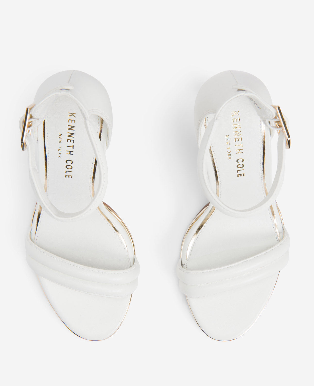 Kenneth Cole Reaction Brooke Bridal sandali con tacco avorio 5 con cinturino alla caviglia