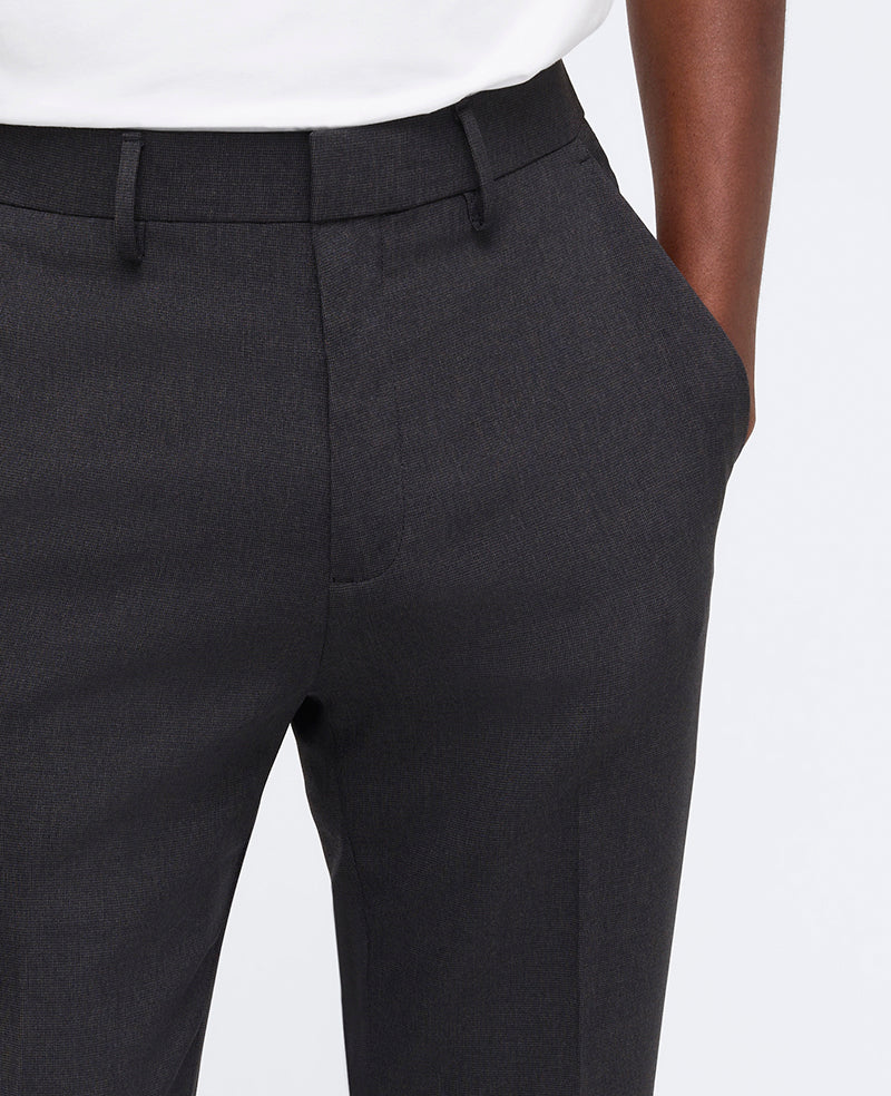 Kenneth Cole Reaction Clothing Slim-Fit Tic Weave Dress Pant pantaloni antracite