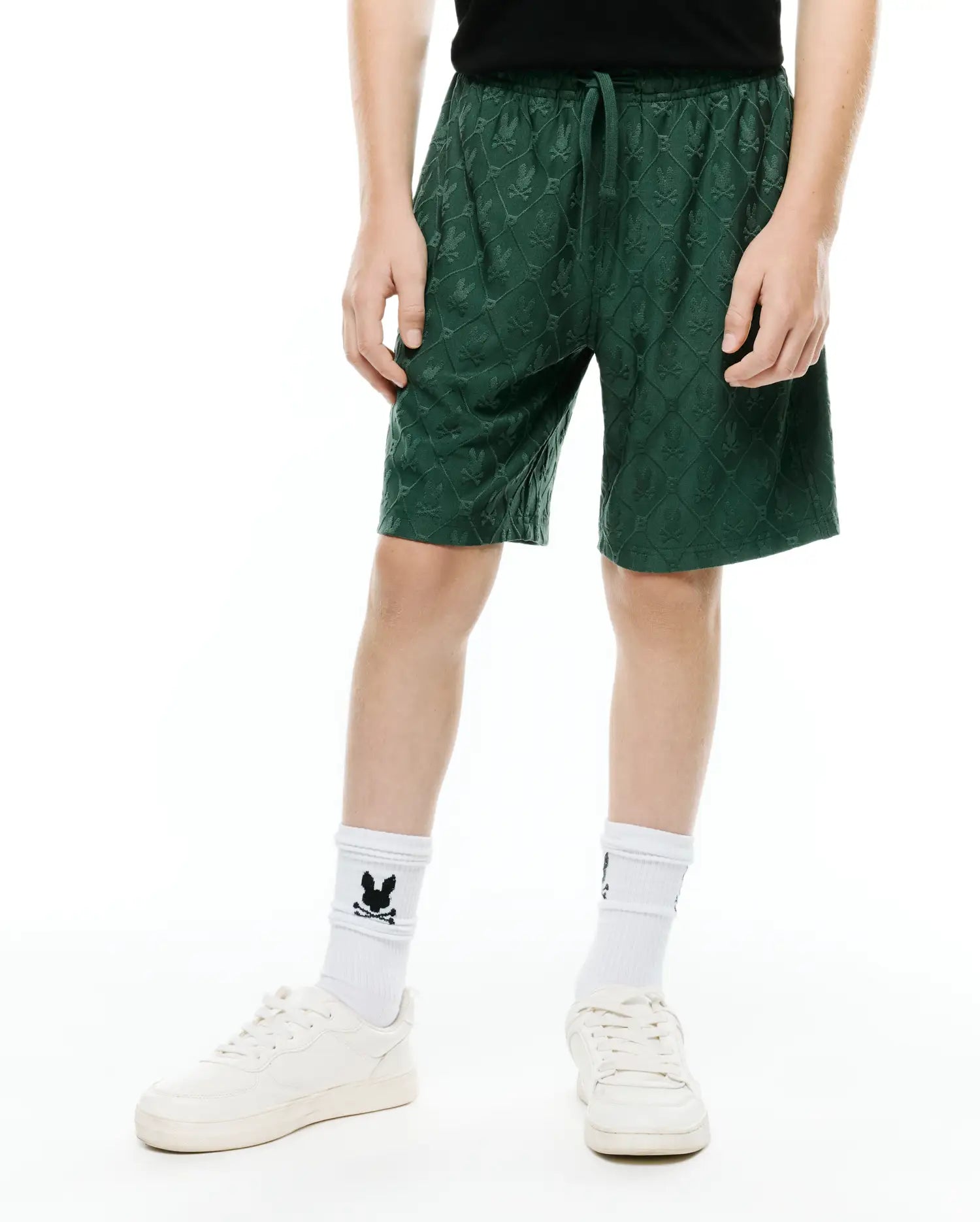 Psycho Bunny Kids Bottoms Kids Garry Jacquard Sweatshorts shorts verdi in jacquard