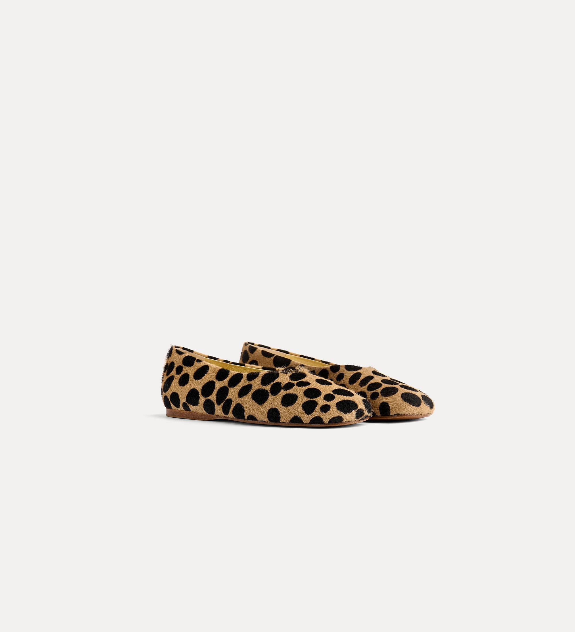 Forte Scarpe ballerine stampa pois noisette in pony