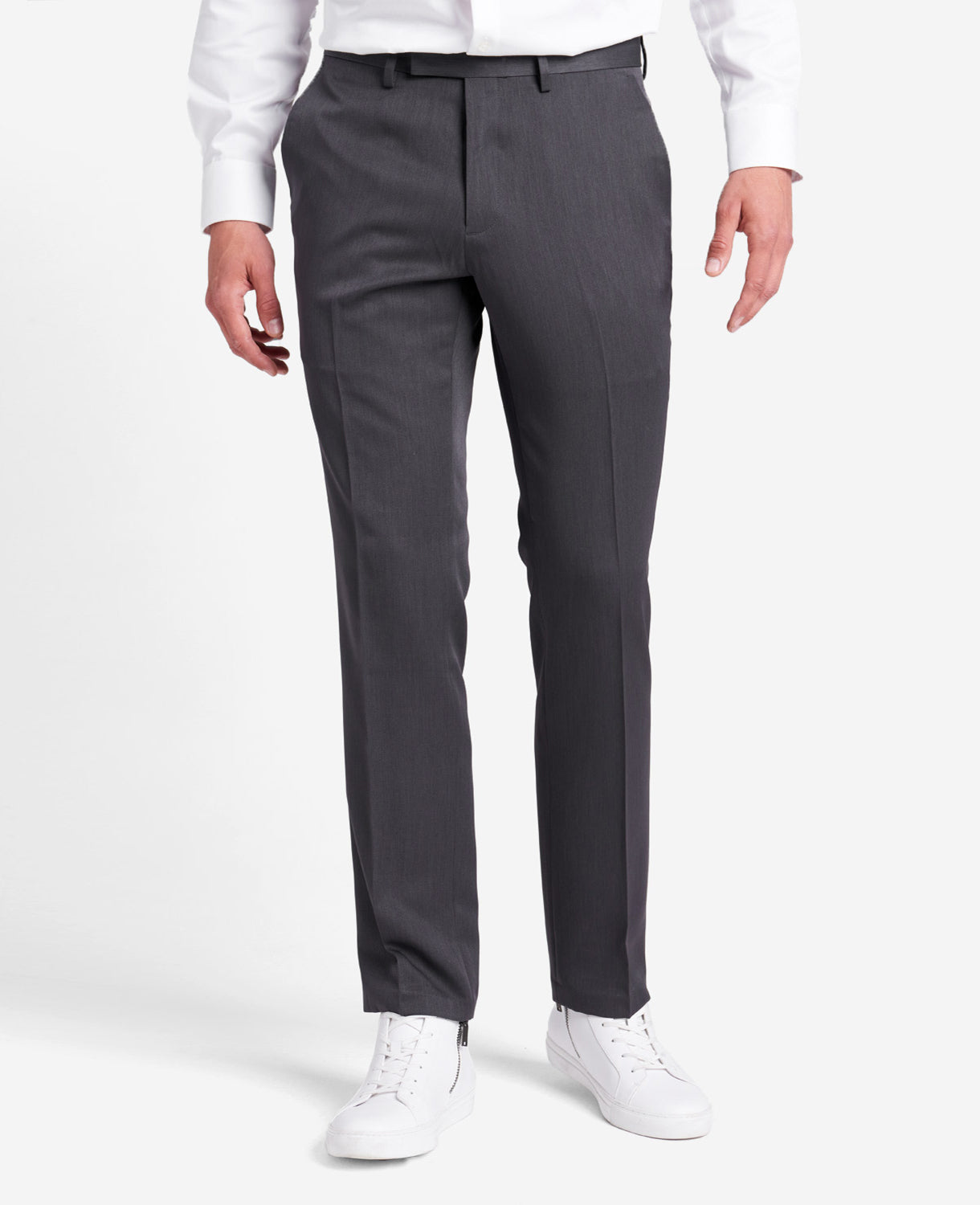 Kenneth Cole Reaction Clothing Urban Heather Slim-Fit Dress Pant pantaloni grigi slim