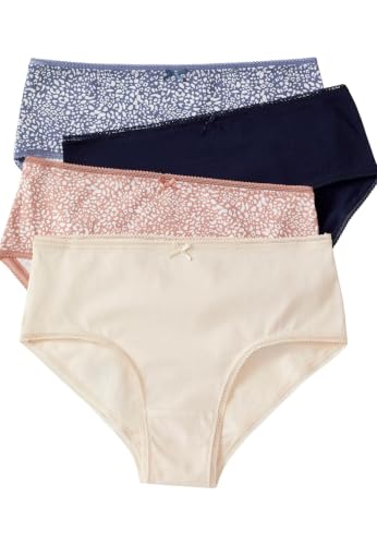 Damart Biancheria intima Set di 4 mutandine midi rosa in cotone