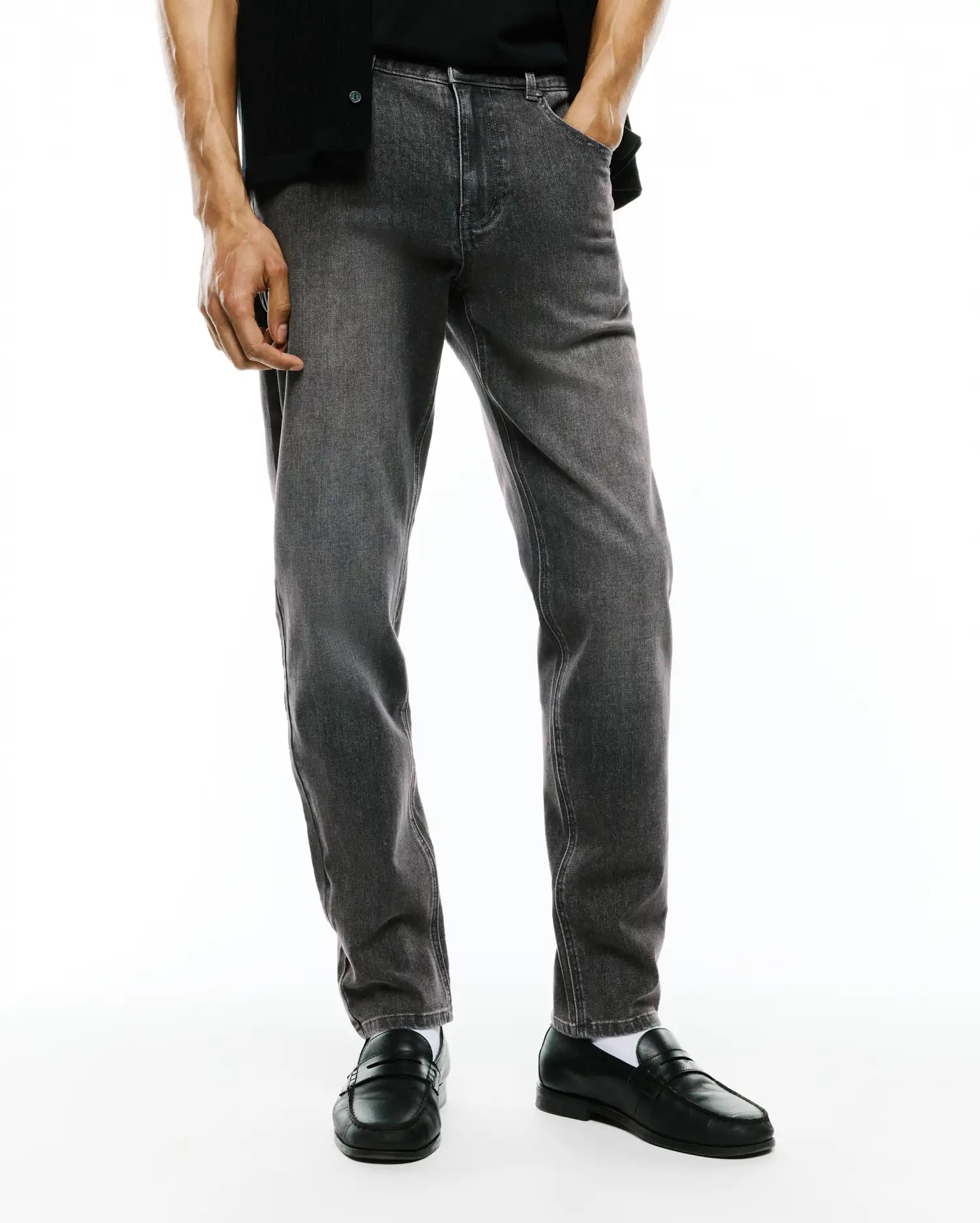 Psycho Bunny Men's Pants Men's Emerson Slim Fit Jean jeans grigi slim
