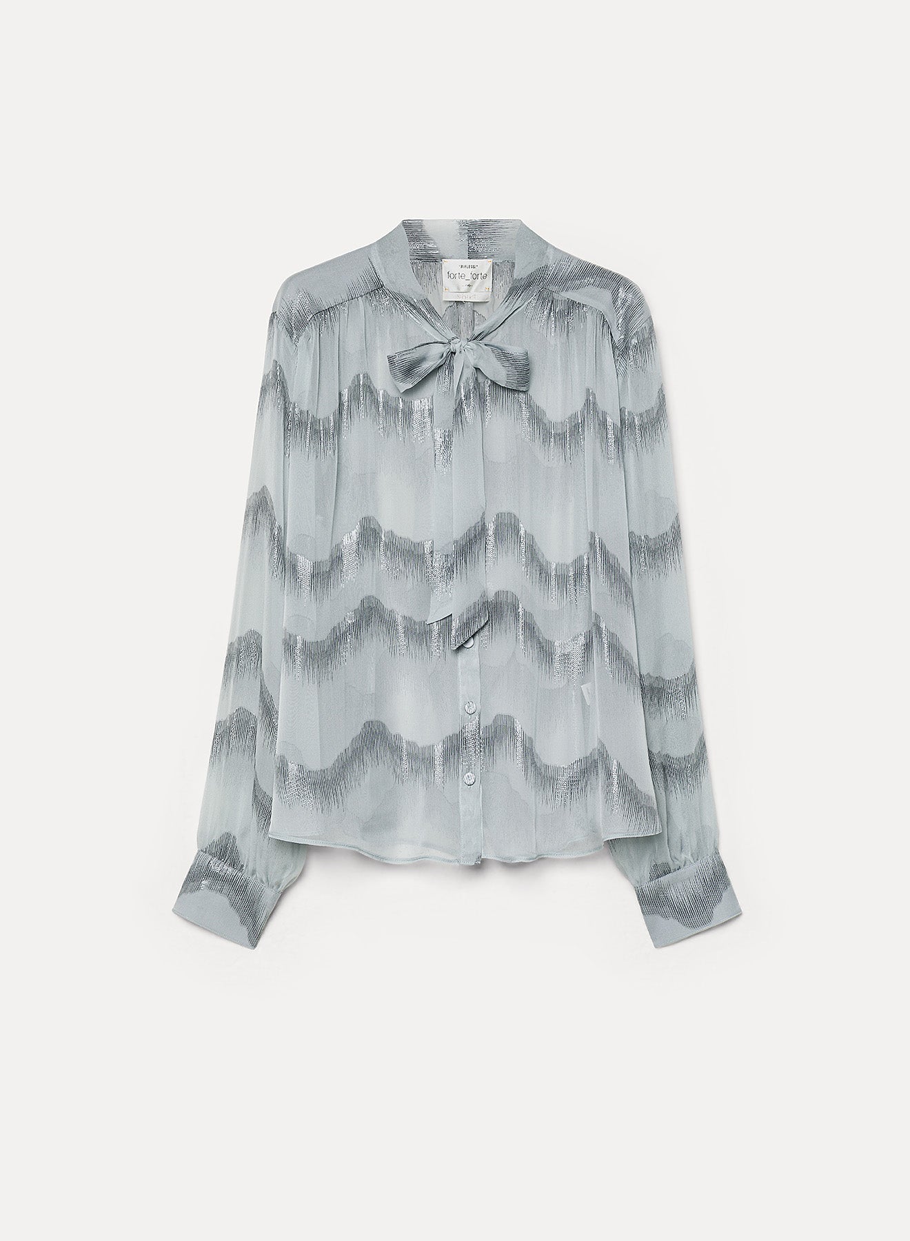 Forte gonne nuages d'argent silk chiffon bow-tie skirt gonna quarzo in seta