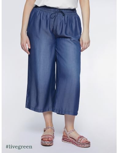 Fiorella Rubino Pantaloni Pantaloni Cropped in Lyocell pantaloni 44 Plus gamba larga