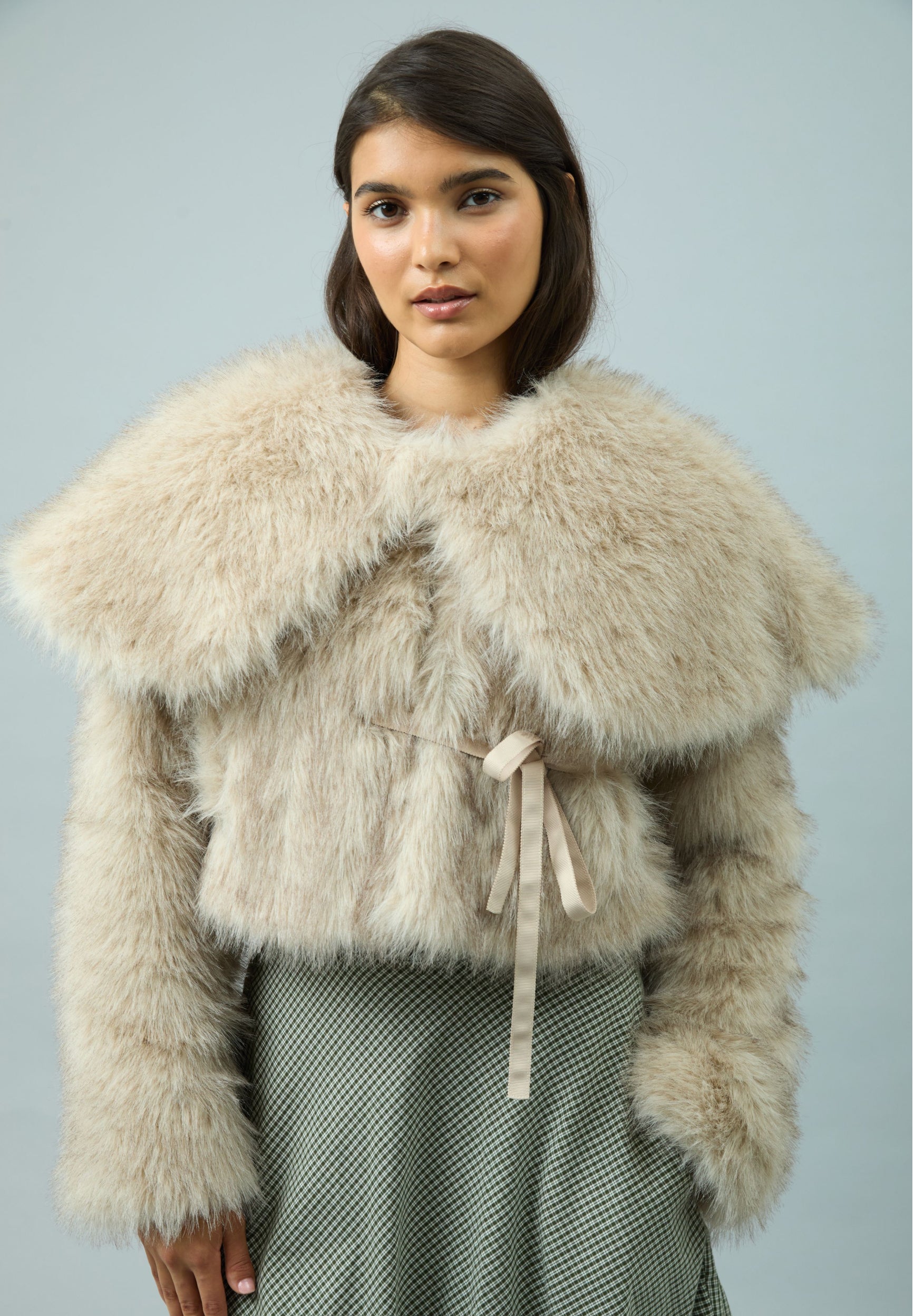 House Of Sunny Women's Jackets GAIA FUR MULTIWAY JACKET giacca crema in ecopelliccia