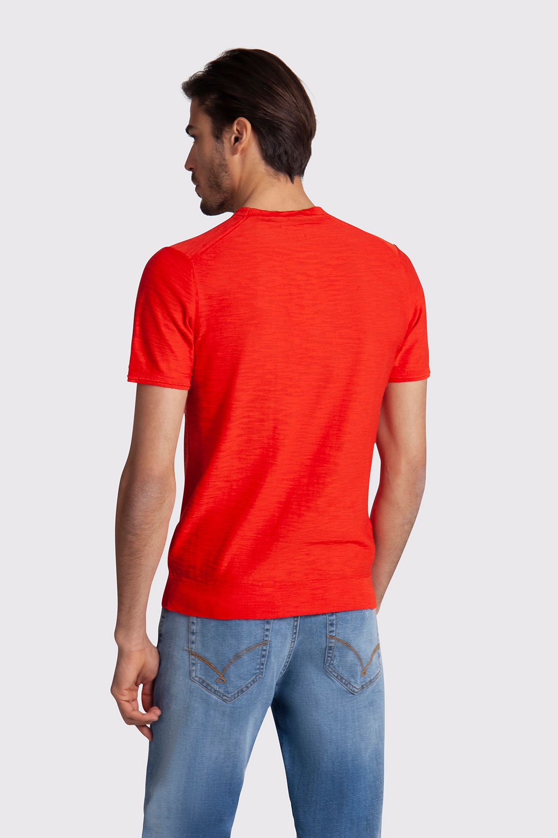 Markup Uomo Maglieria Girocollo cotone fiammato manica corta maglia