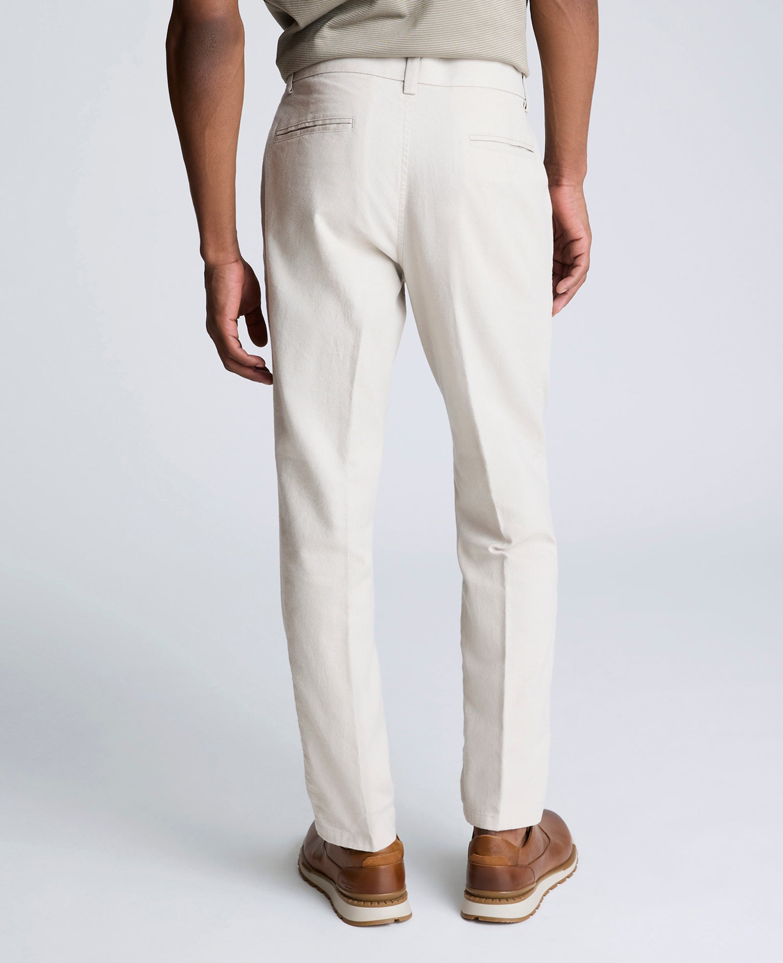 Kenneth Cole Reaction Clothing Linen Blend Slim Fit Flat Front Chino Pant pantaloni chino String 29/30 slim