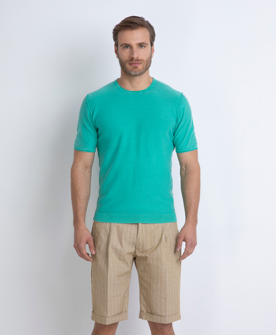 Markup Uomo Maglieria Maglia girocollo in lino
