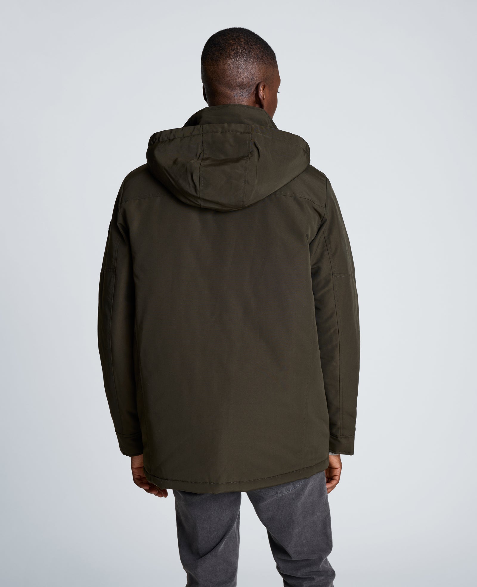 Kenneth Cole Reaction Clothing Oxford Patch Pocket Parka parka verde S-XL imbottito