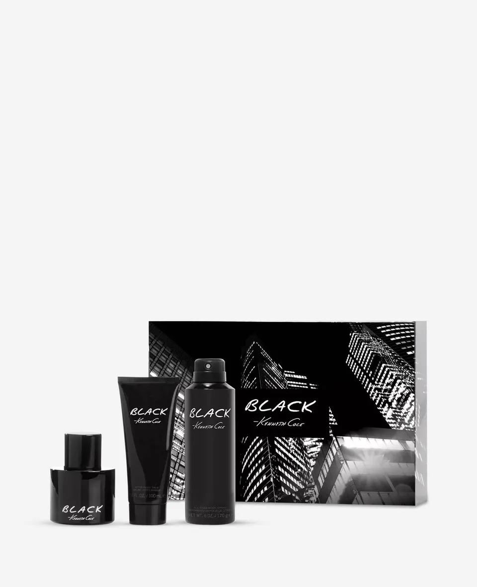 Kenneth Cole Reaction Fragrance Black Eau de Toilette 3pc Gift Set set regalo uomo