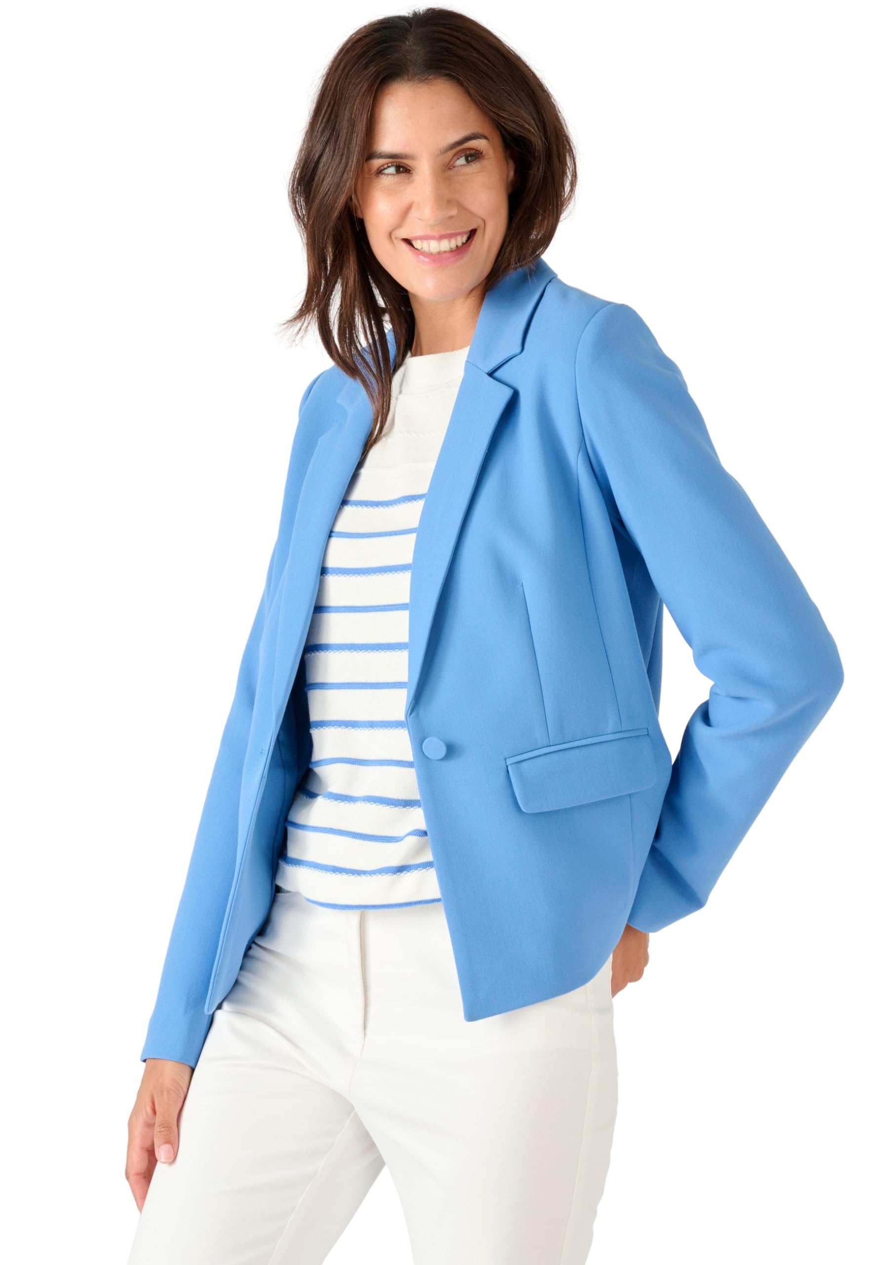 Damart Prêt-à-porter giacca Fluido donna blu vestibilità standard