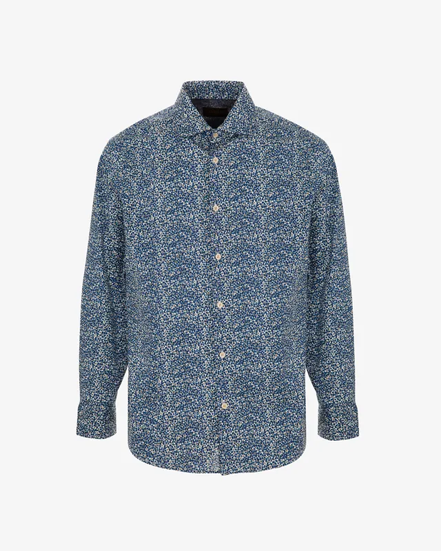 Markup Uomo Camicie Camicia in popeline stampata