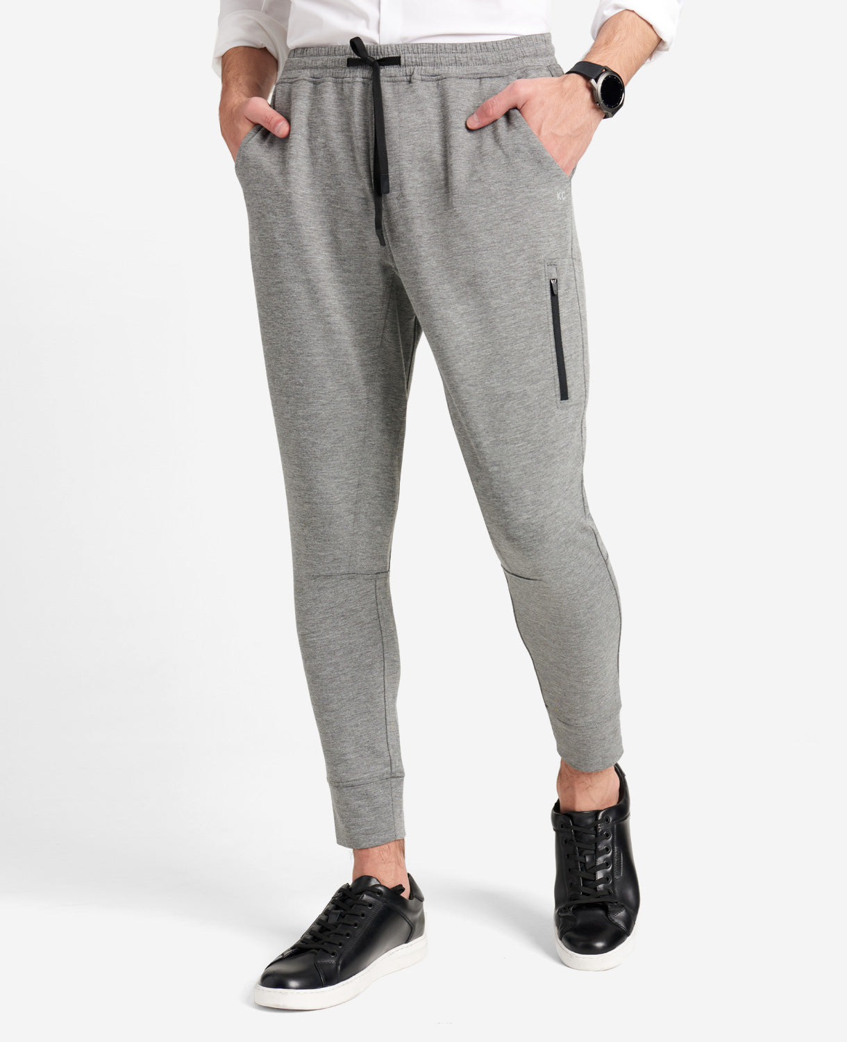 Kenneth Cole Reaction Clothing Fleece Terry Jogger pantaloni gargoyle heath SML