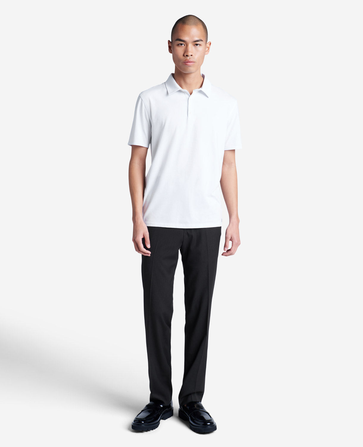 Kenneth Cole Reaction Clothing Stretch Mini Grid Slim-Fit TECHNI-COLE Dress Pant pantaloni neri