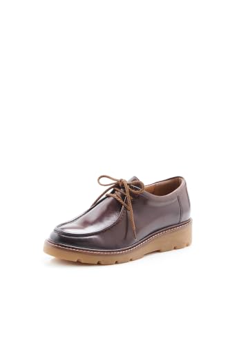 Damart Calzature Derby donna marroni in pelle con ammortizzazione Amortyl