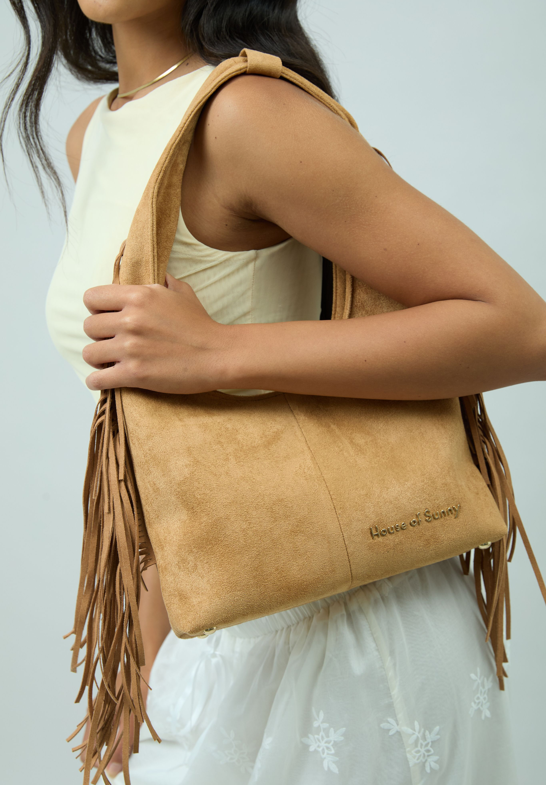 House Of Sunny Womens Bags TASSEL FRINGE SLING BAG borsa tracolla frange