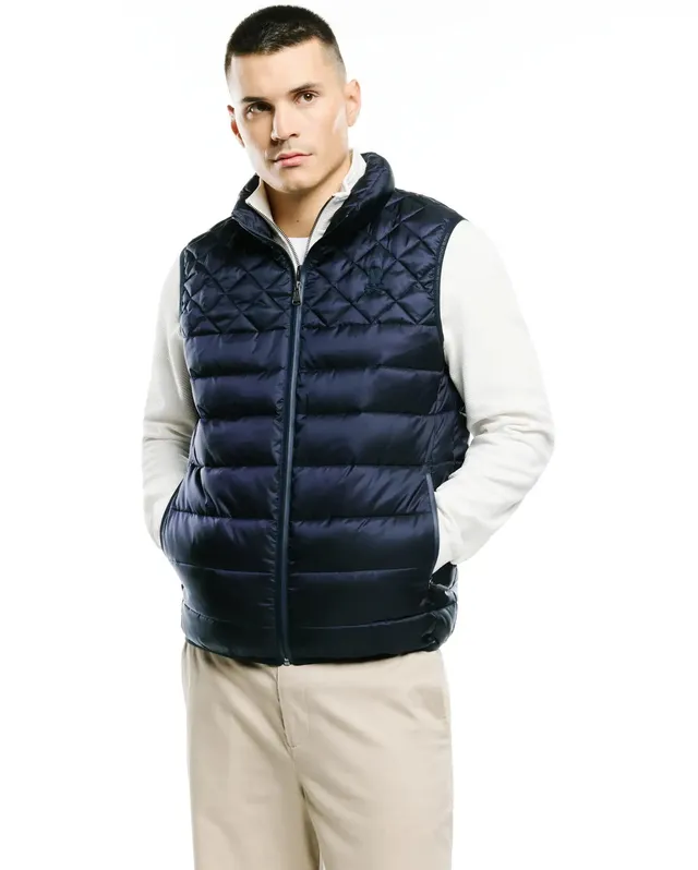 Psycho Bunny Jackets MENS EMERIK QUILTED PUFFER VEST MO1100063 gilet blu imbottito