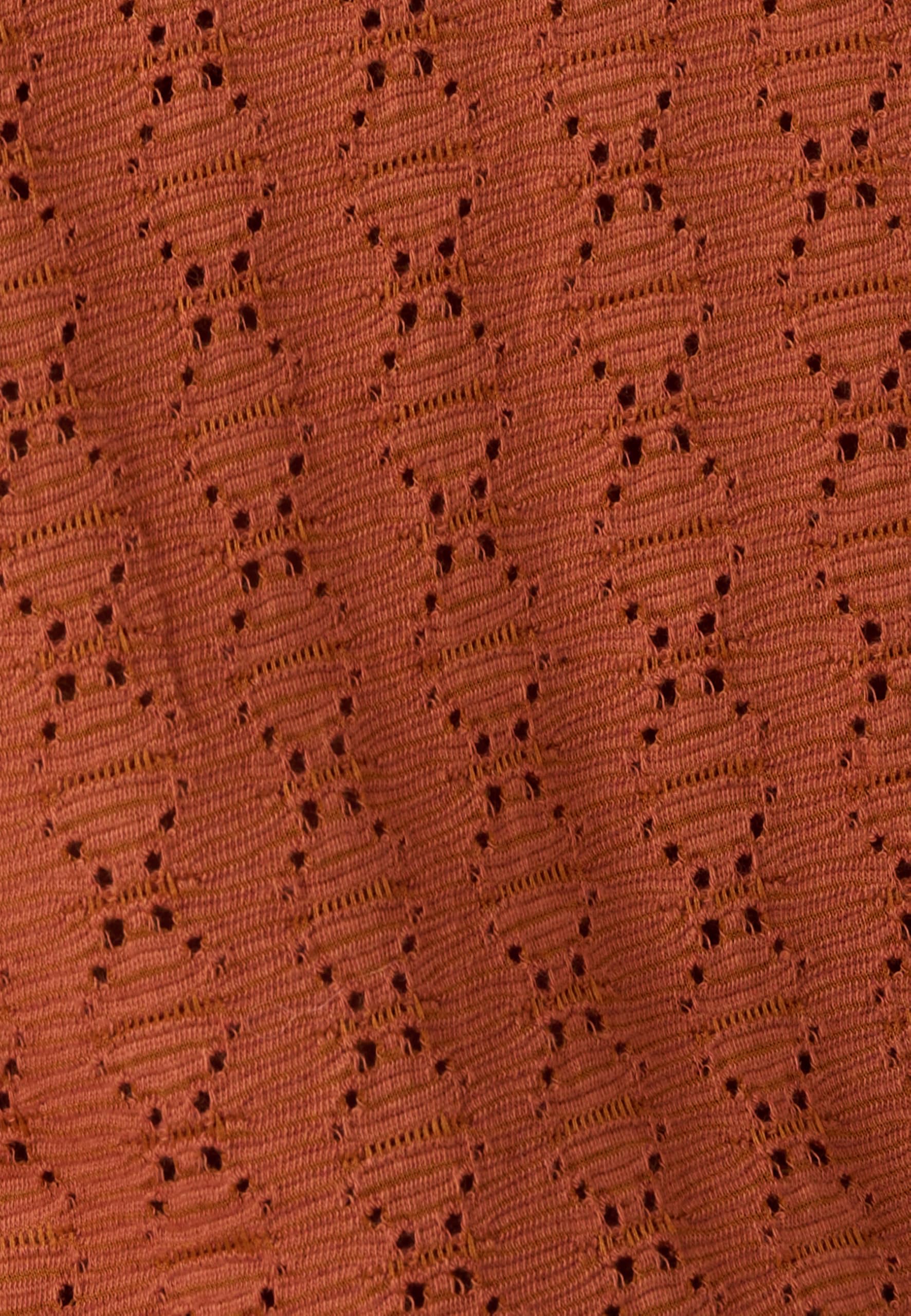Damart Prêt-à-porter T-Shirt Maglia Jacquard marrone terracotta 38-40