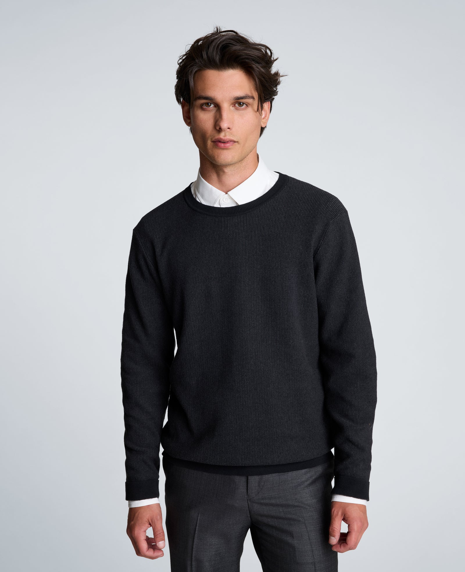 Kenneth Cole Reaction Clothing Sweater Crewneck maglione girocollo uomo cotone