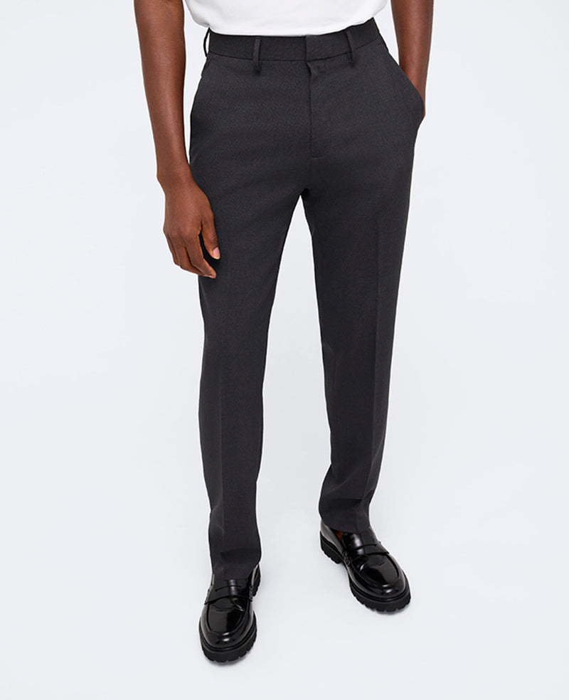 Kenneth Cole Reaction Clothing Slim-Fit Tic Weave Dress Pant pantaloni antracite
