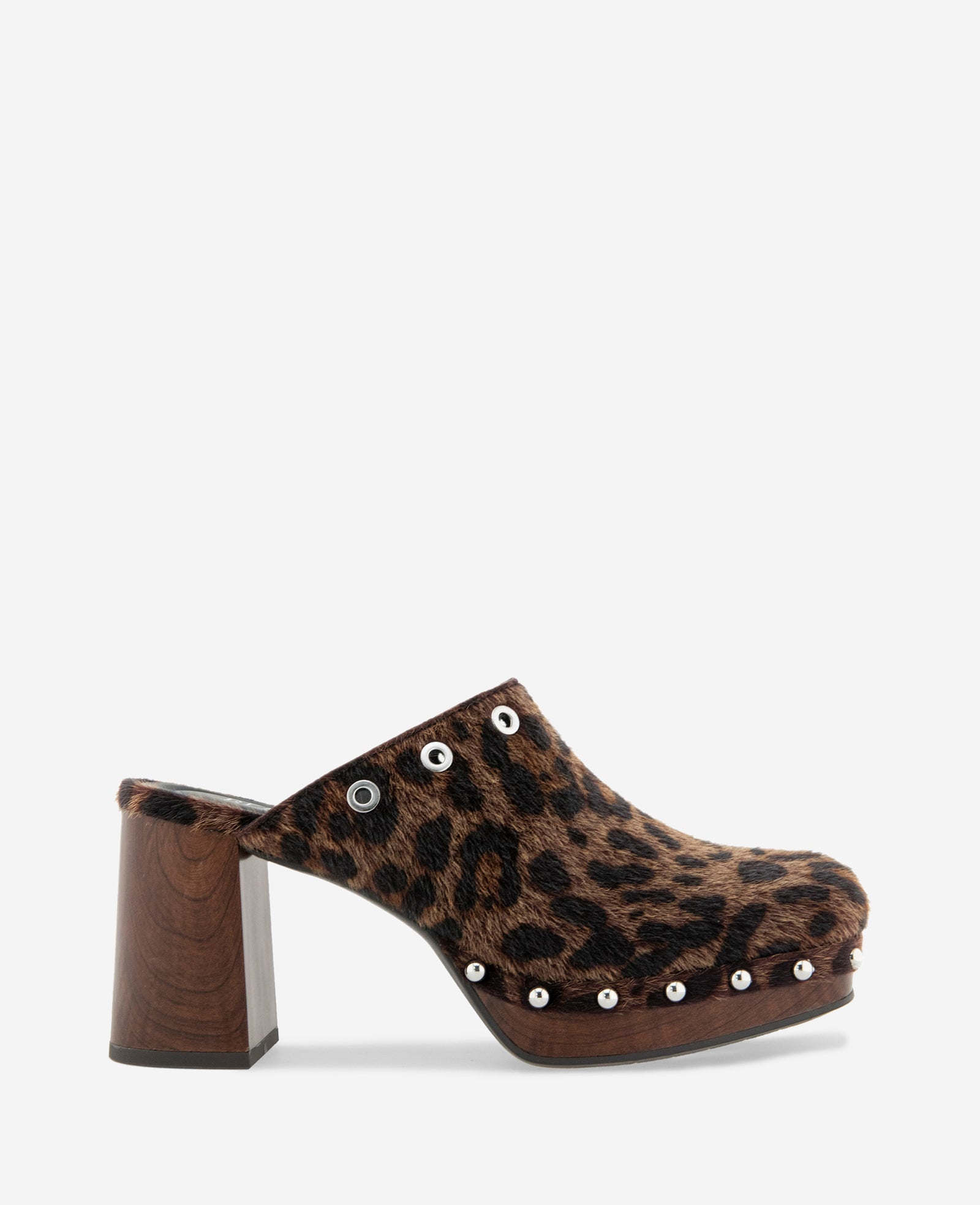 Kenneth Cole Reaction Kalley mule tacco dark brown pelo sintetico