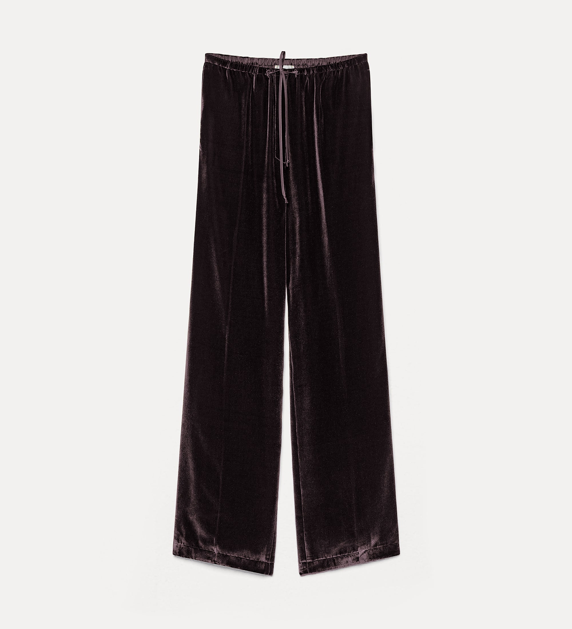 Forte pantaloni pantaloni in velluto marrone con coulisse