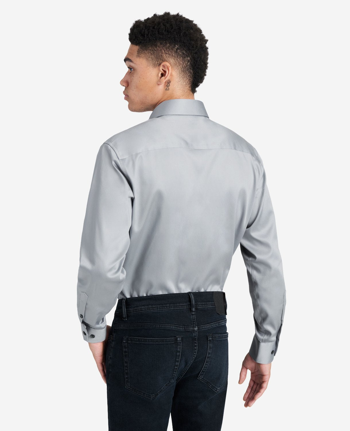 Kenneth Cole Reaction Clothing Regular-Fit Button-Down Stretch Dress Shirt with TEK FIT camicia Flint