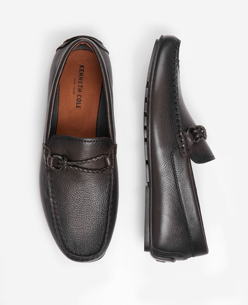 Kenneth Cole Reaction Shoes Dominic Driving Moc mocassino marrone in pelle
