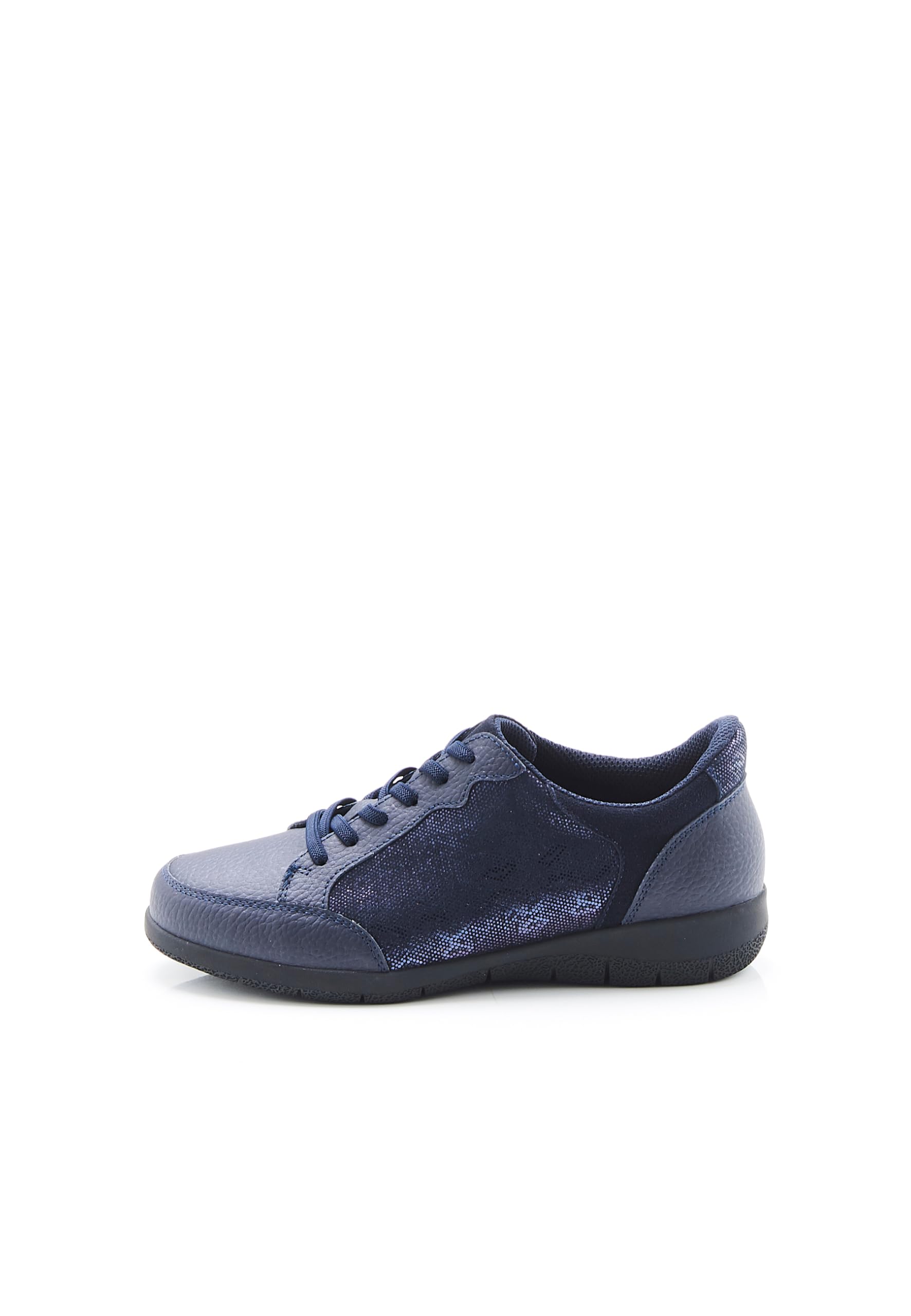 Damart Calzature derby con lacci elasticati Amortyl donna blu marino animale 36