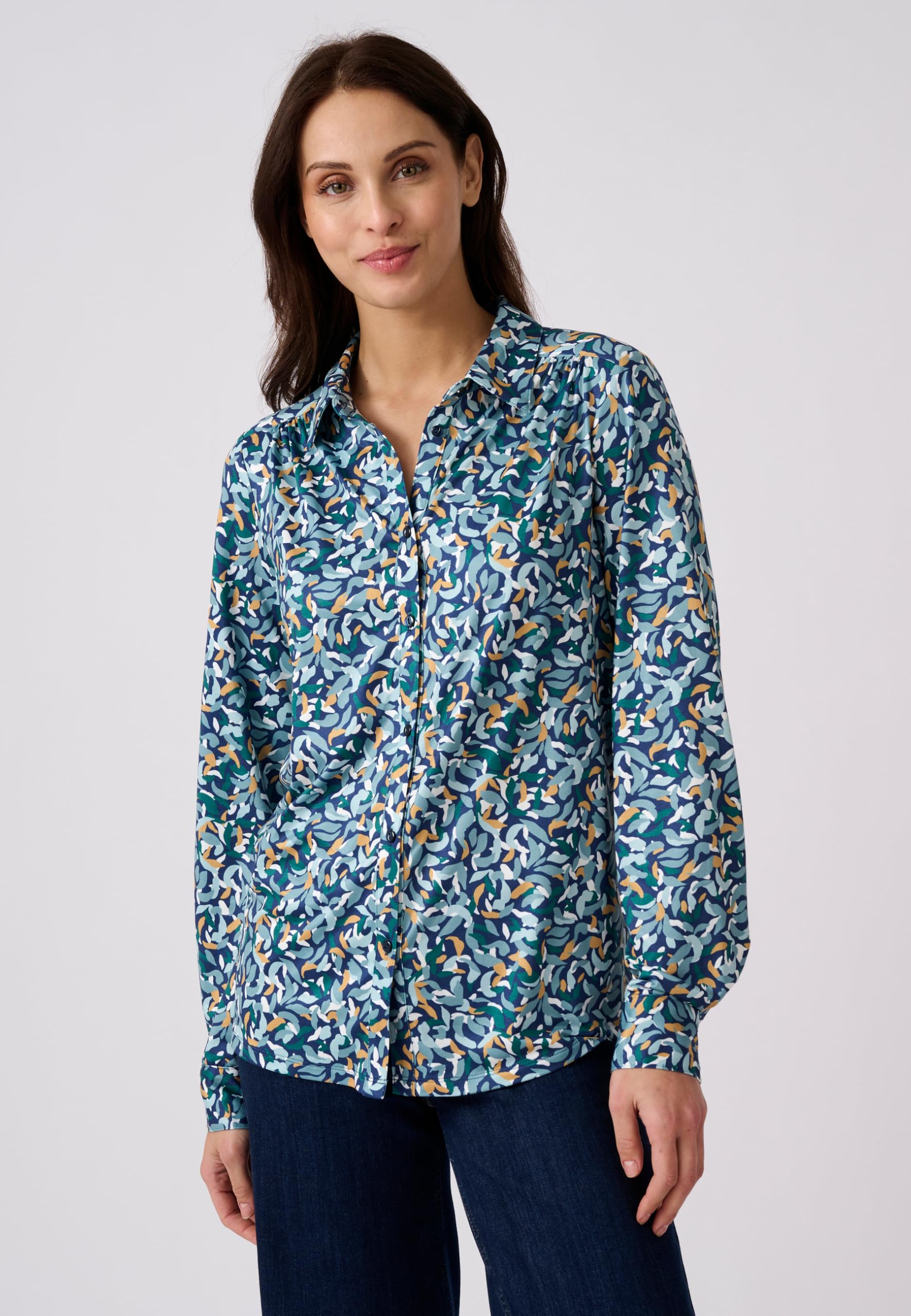 Damart Prêt-à-porter Camicetta Maglia Calda verde 38-40 a maniche lunghe